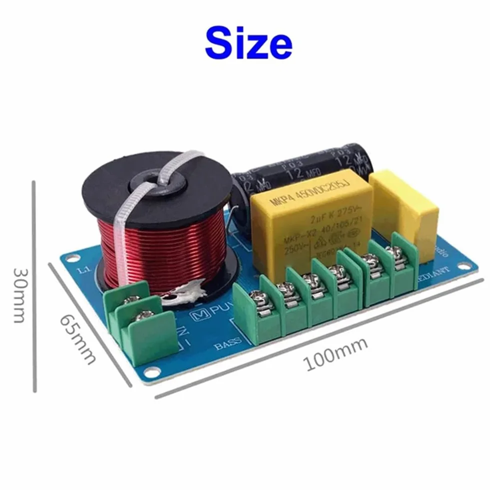 Lot de 2 filtres audio Hifi à 3 voies 200 W pour haut-parleur stéréo
