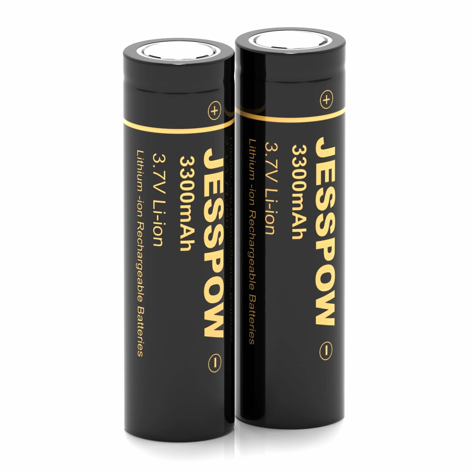 Piles Rechargeables 3.7V 3300 mAh Batterie à Dessus Plat Haute Capacité Lot De 2