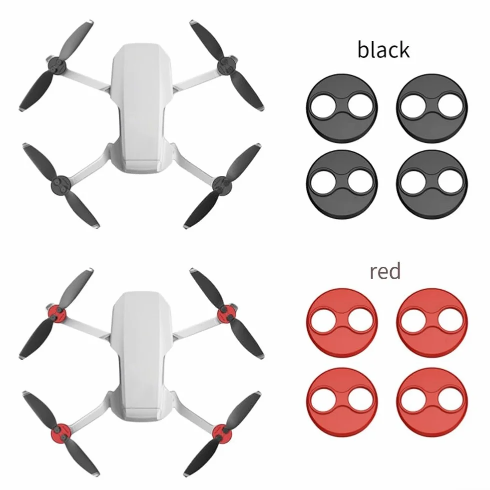 Couvercle de moteur pour DJI Mini 4 Pro, capuchon de protection en alliage d'aluminium compatible avec Mini 3 Pro SE, accessoires de protection anti-pagaie (rouge)