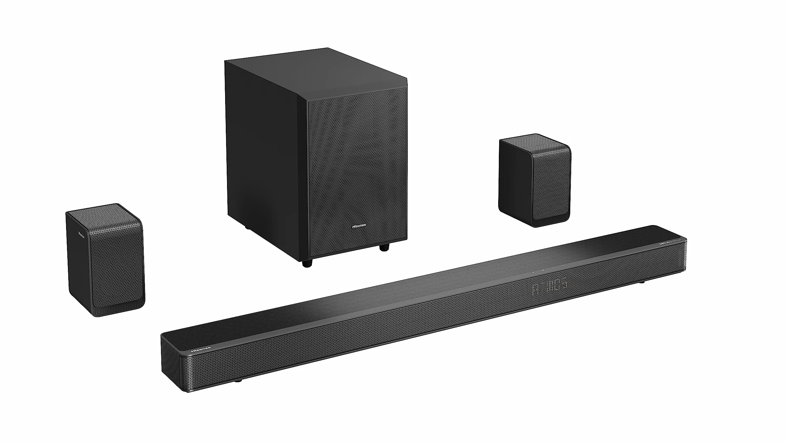 Hisense AX5125H Barre de Son Dolby Atmos 5.1.2 500 W Caisson de Basses sans Fil Haut-parleurs arrière