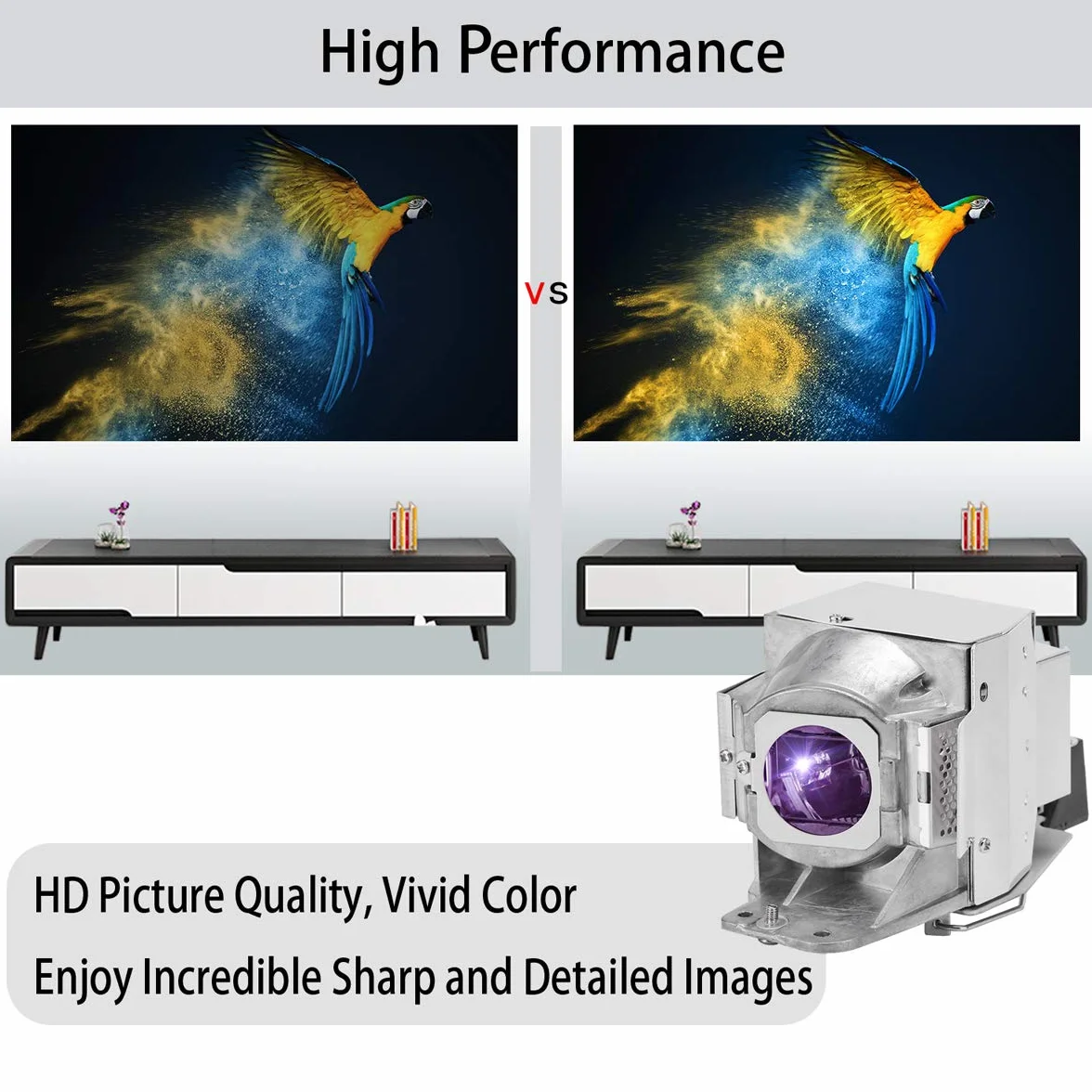Lampe de Vidéoprojecteur pour BenQ W1070 W1080ST W1070+ W1080ST+ TH681 HT1075 HT1085ST MH630 MH680 TH680 TH682ST MW721