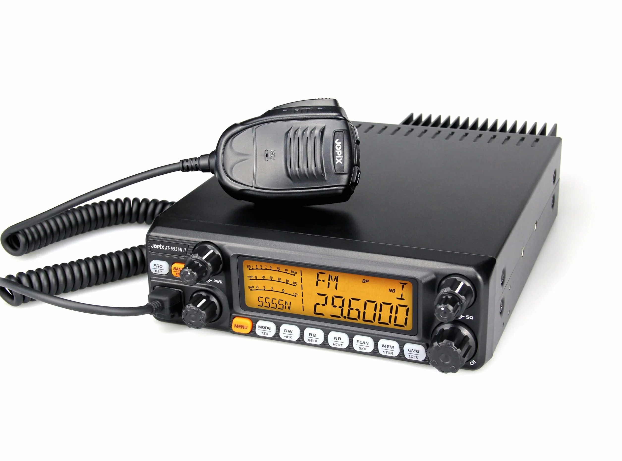 Radio Amateur Jopix AT-5555N II, AM, FM, SSB 10M CW TRX 28-29,7 MHz, VOX, Roger Beep, 13,8 V