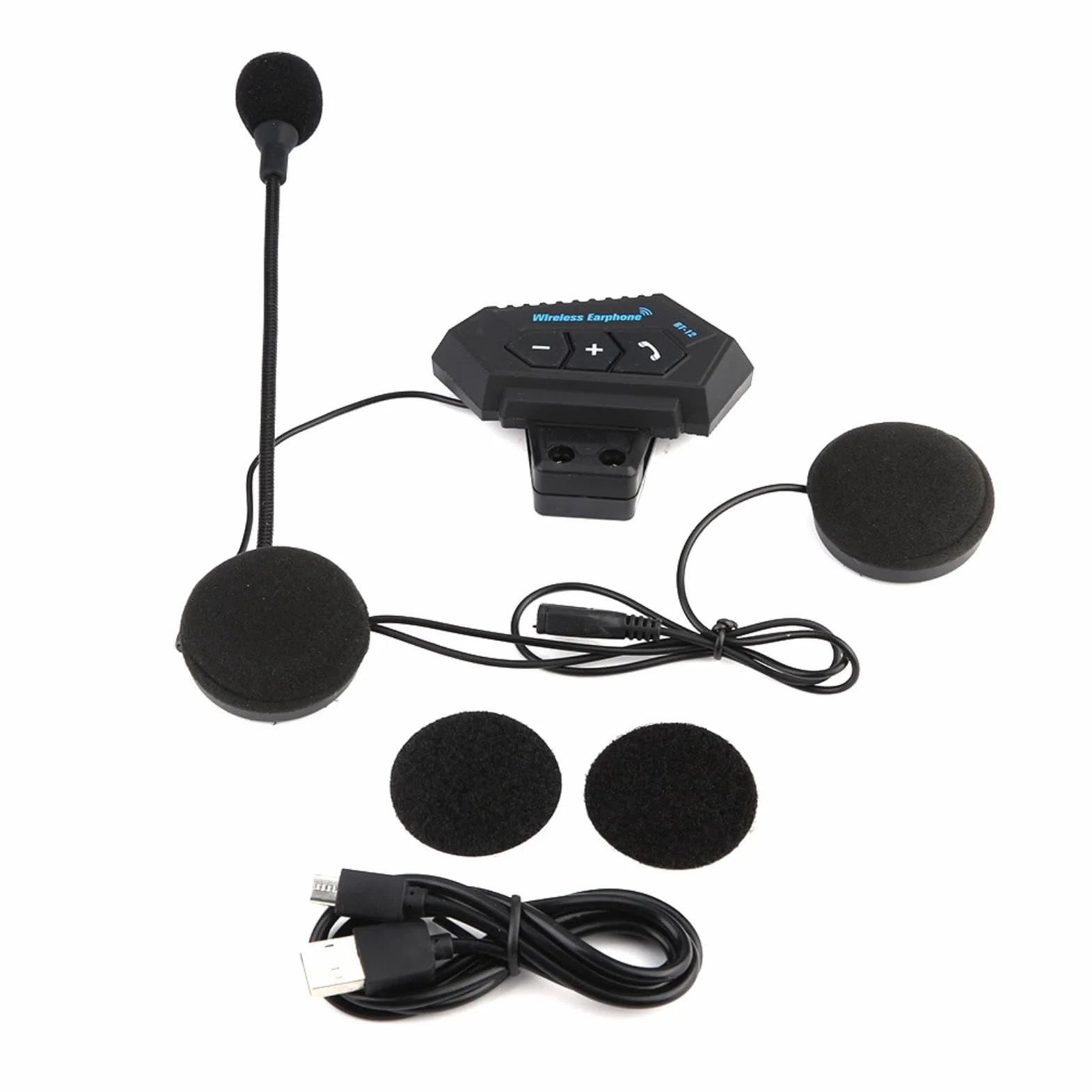 Intercom Moto, BT12 V5.0 + EDR/CSR Casque Bluetooth de Moto, Casques Bluetooth Haut-parleurs Soutien Appels Mains Libres