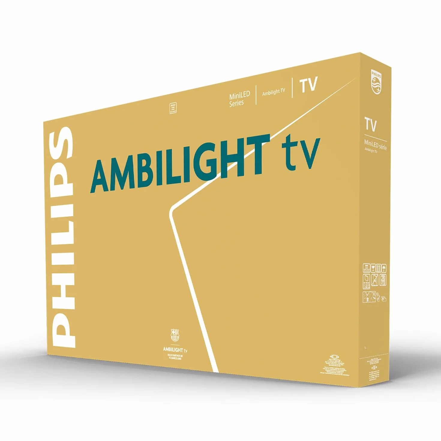 PHILIPS Ambilight 55MLED910 'The Xtra' Mini LED 4K Smart TV - Écran 55 Pouces avec P5 Perfect Picture Engine Ultra HD, Titan OS, Dolby Vision et Son Dolby Atmos