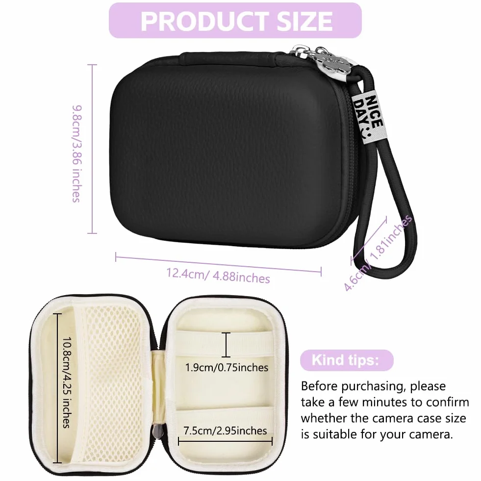 Ainiv Étui pour Appareil Photo Compact pour Appareil Photo Numérique Sony ZV-1, Ricoh GR, Casio ZR1000, Canon G7, SX720, Panasonic ZS110, et Accessoires et Carte SD