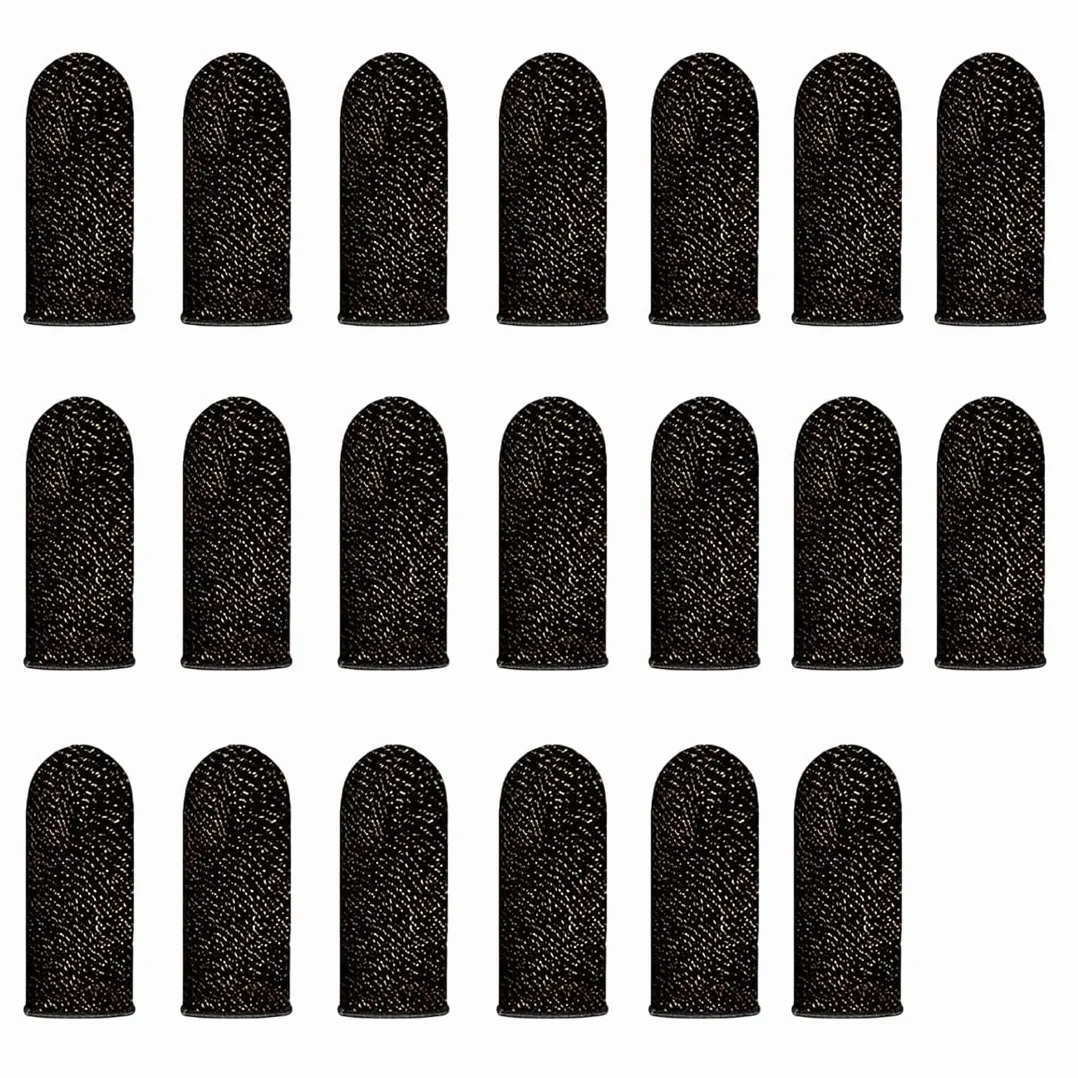 20 pièces Manchons de Doigt pour Gaming Mobile, Protection de Pouce Anti-Transpiration, Gants pour Écran Tactile Jeu Mobile