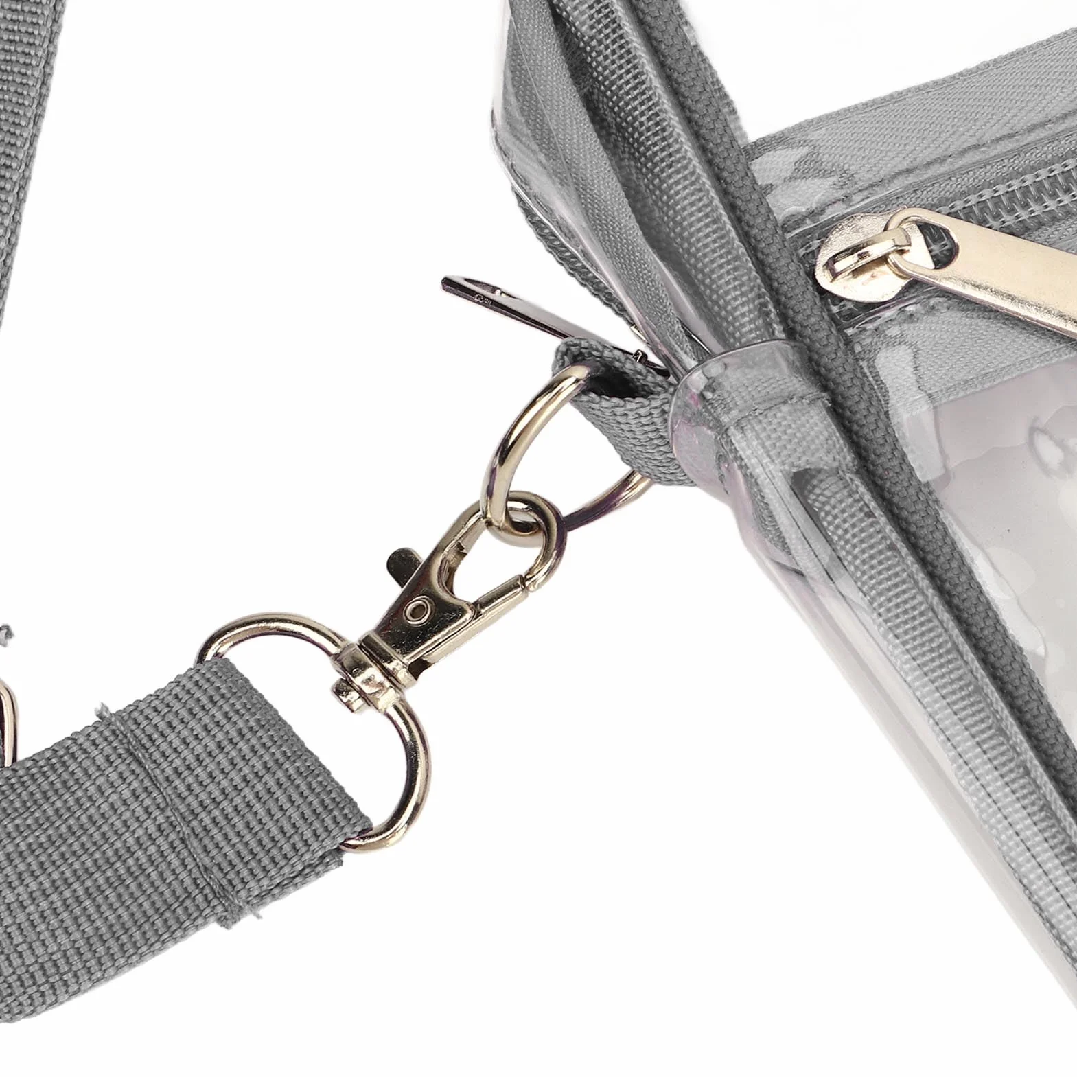 Fockety Sacoche Transparente en PVC avec bandoulière réglable et Fermeture à glissière