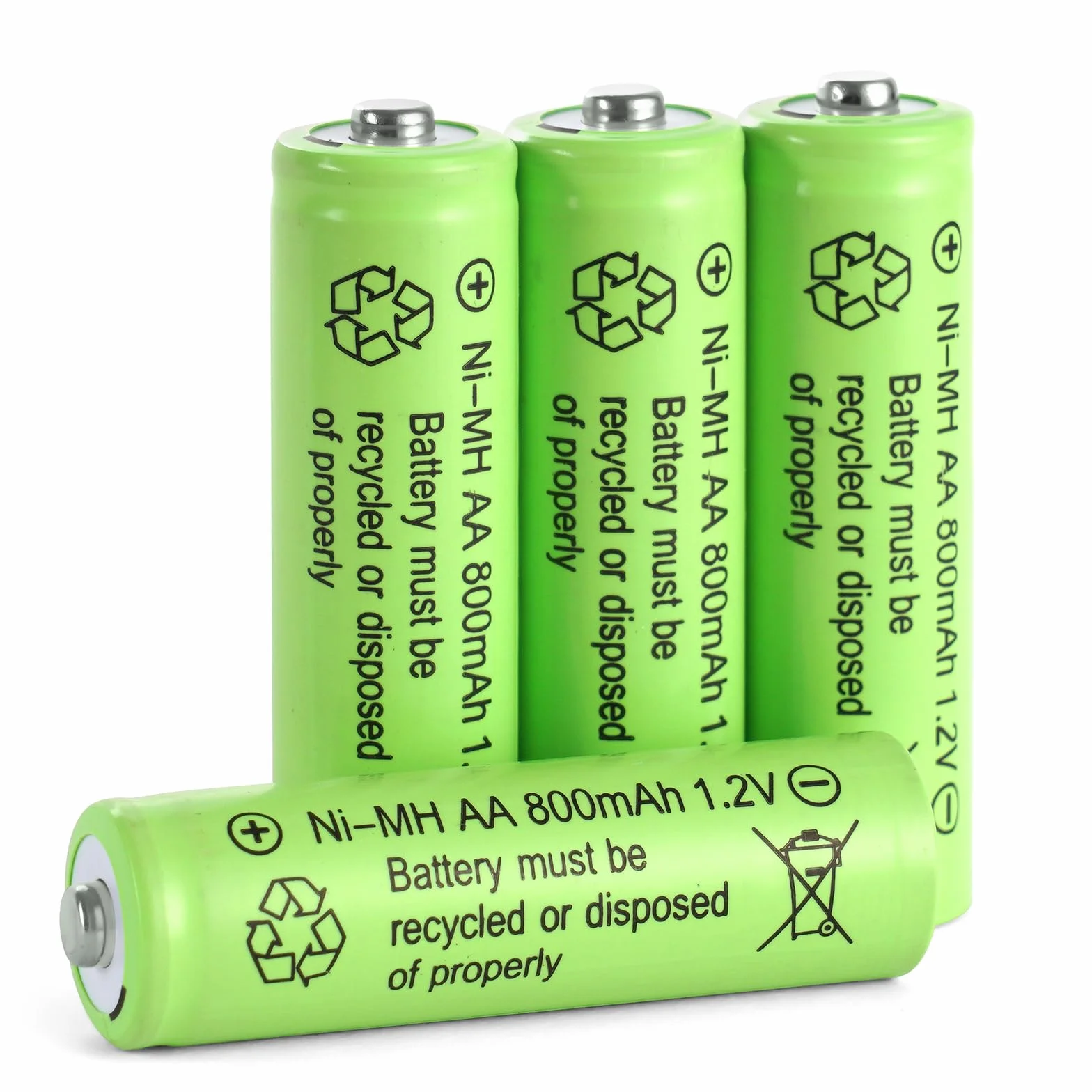 AXFEE Piles Rechargeables Ni-Mh AA 800mAh 1,2V Haute capacité 4PCS