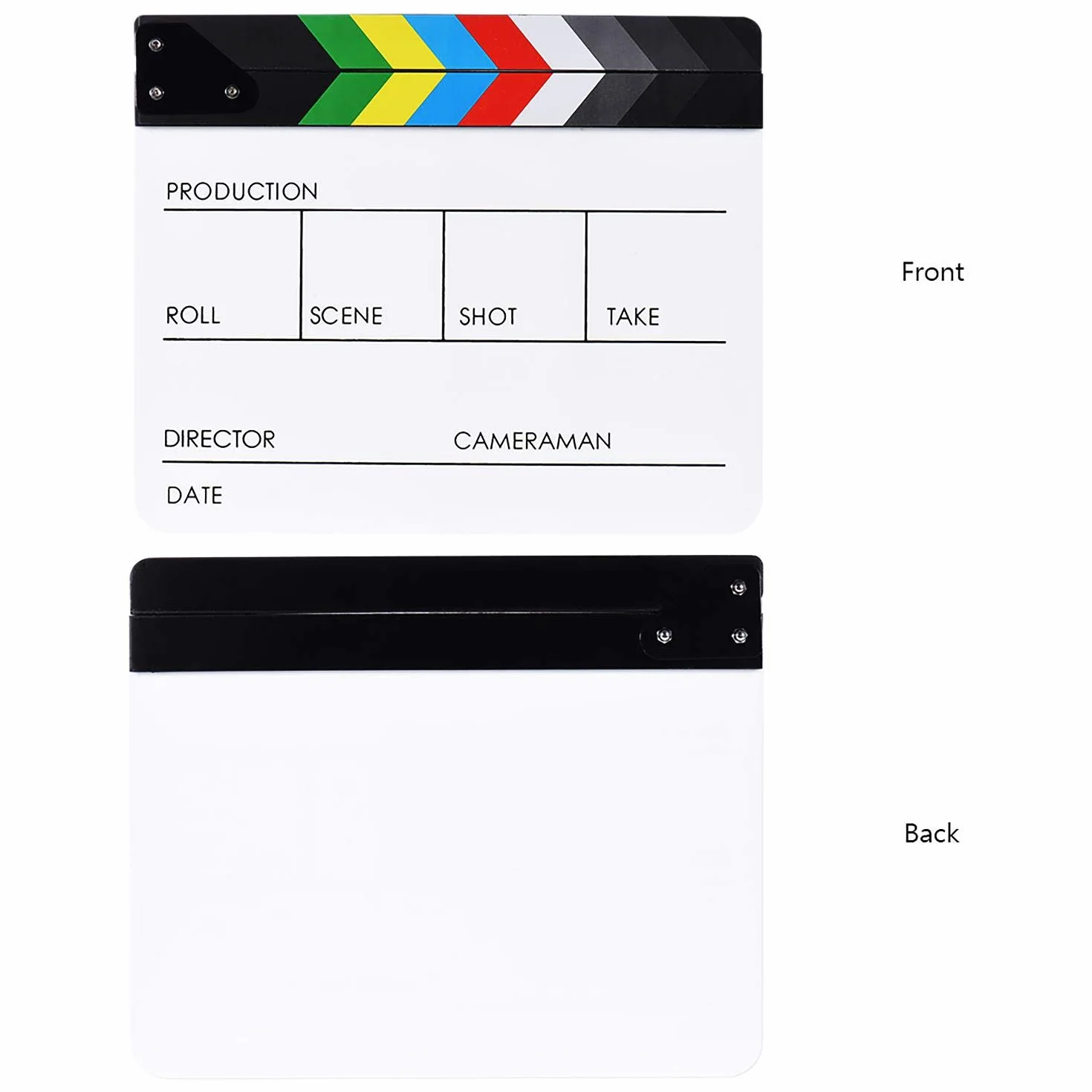 30x24cm Acrylique Blanc Clap Cinéma Film Cut Action Scène Clapper Board Ardoise, Scènes D'action Cut Clapper Ardoise avec Perche pour Publicité Vidéo