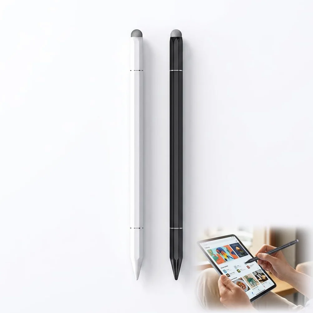 Stylet Tablette, Lot de 2 Stylet Tactile Universel avec Pointe de Précision, Stylet iPad pour Écrans Tactiles Compatible avec Samsung, Huawei, Xiaomi, Tablette et Smartphone