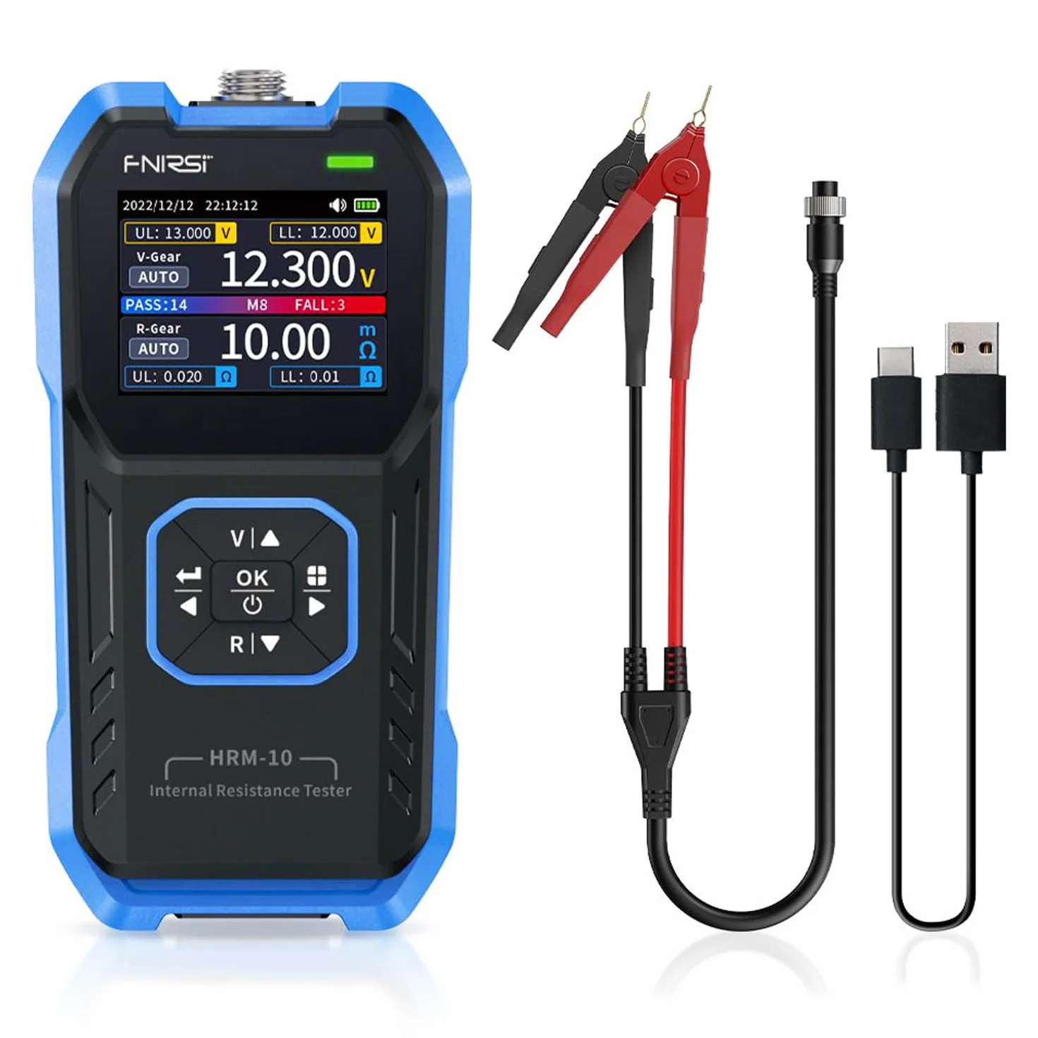 HRM-10 Internal Resistance Tester 100V 200Ω Battery Tester Numérique