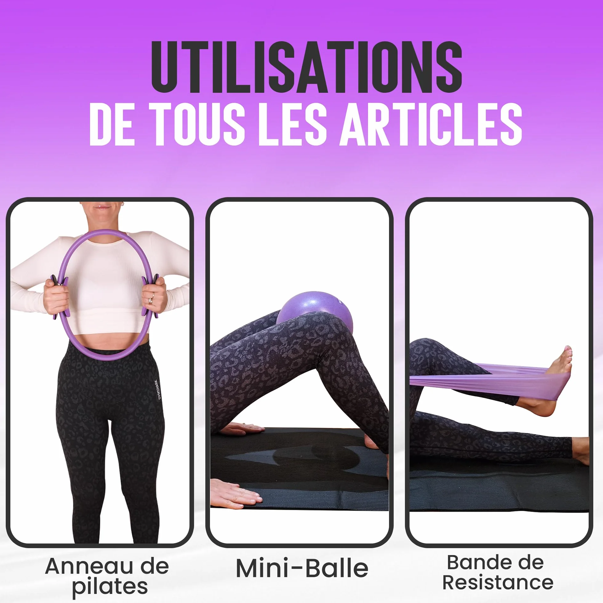 Anneau Pilates Cercle Accessoire Yoga Bande Résistance Fitness Sport Musculation Santé