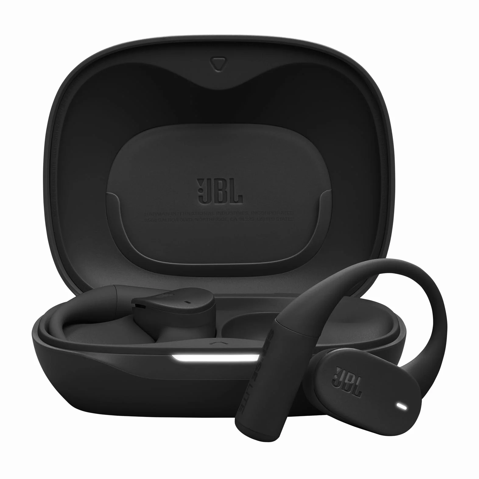 JBL Sense Lite True Wireless écouteurs Ouverts sans Fil, Conception Crochet d'oreille, Conduction aérienne, JBL OpenSound, 32 h d'autonomie, étanches IP54, compatibles avec JBL Headphones, Noir