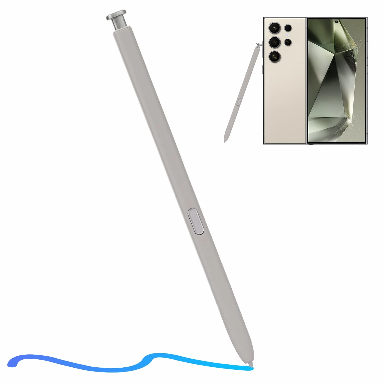 SPen Stylet de Rechange pour Galaxy S25 Ultra Compatible avec Samsung Galaxy S25 Ultra EJ-PS938 sans Stylo Graphique Bluetooth (Gris)