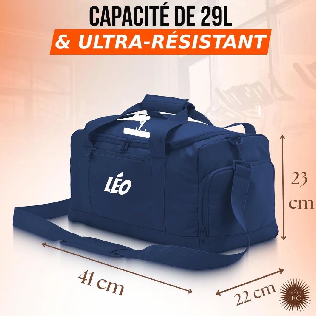 Sac de Sport Multi Sports personnalisé Motif Foot Basket Handball Judo Tennis Prénom