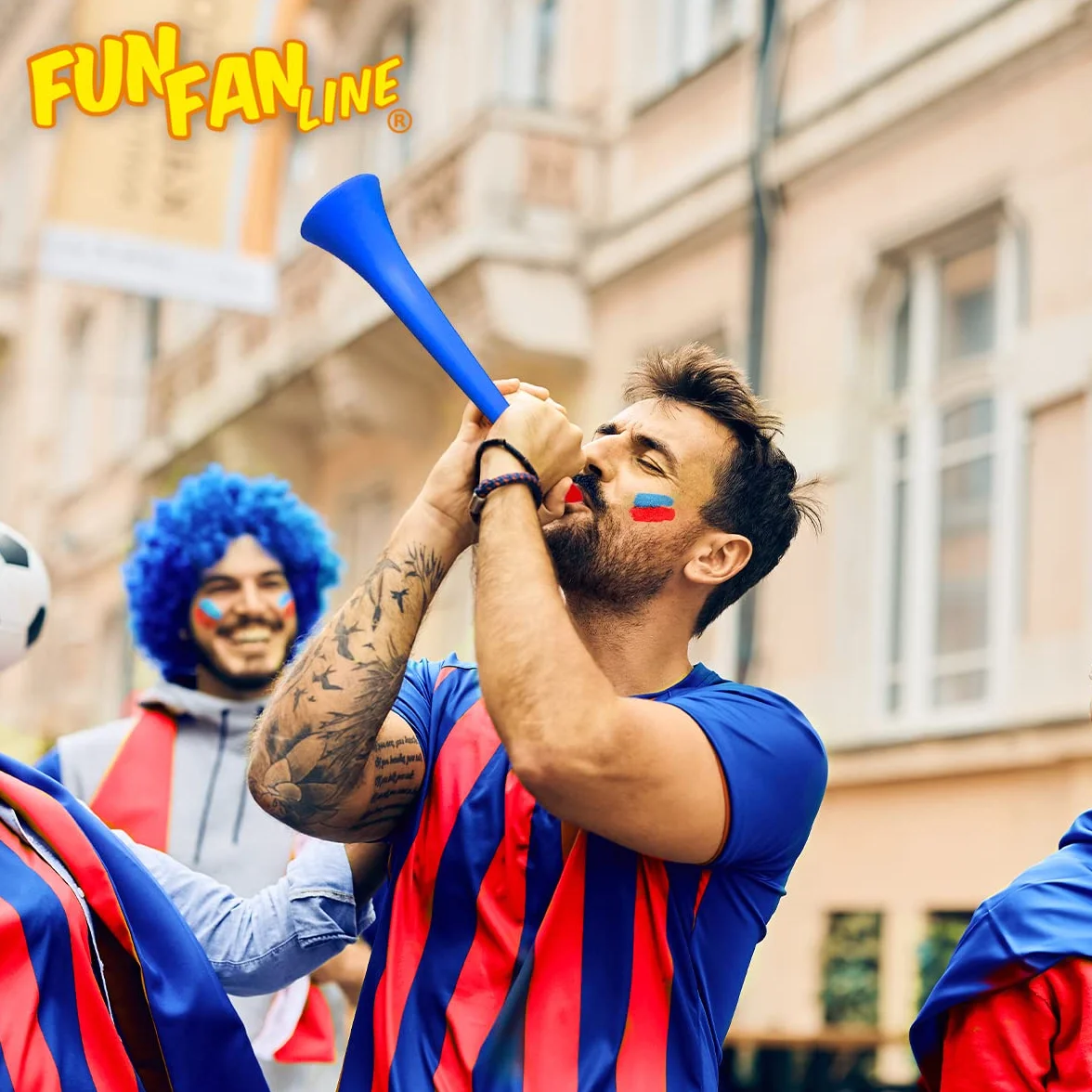Pack x3 Trompettes Vuvuzela en Plastique pour le Football, Klaxon à air Fort pour Célébrations Sportives