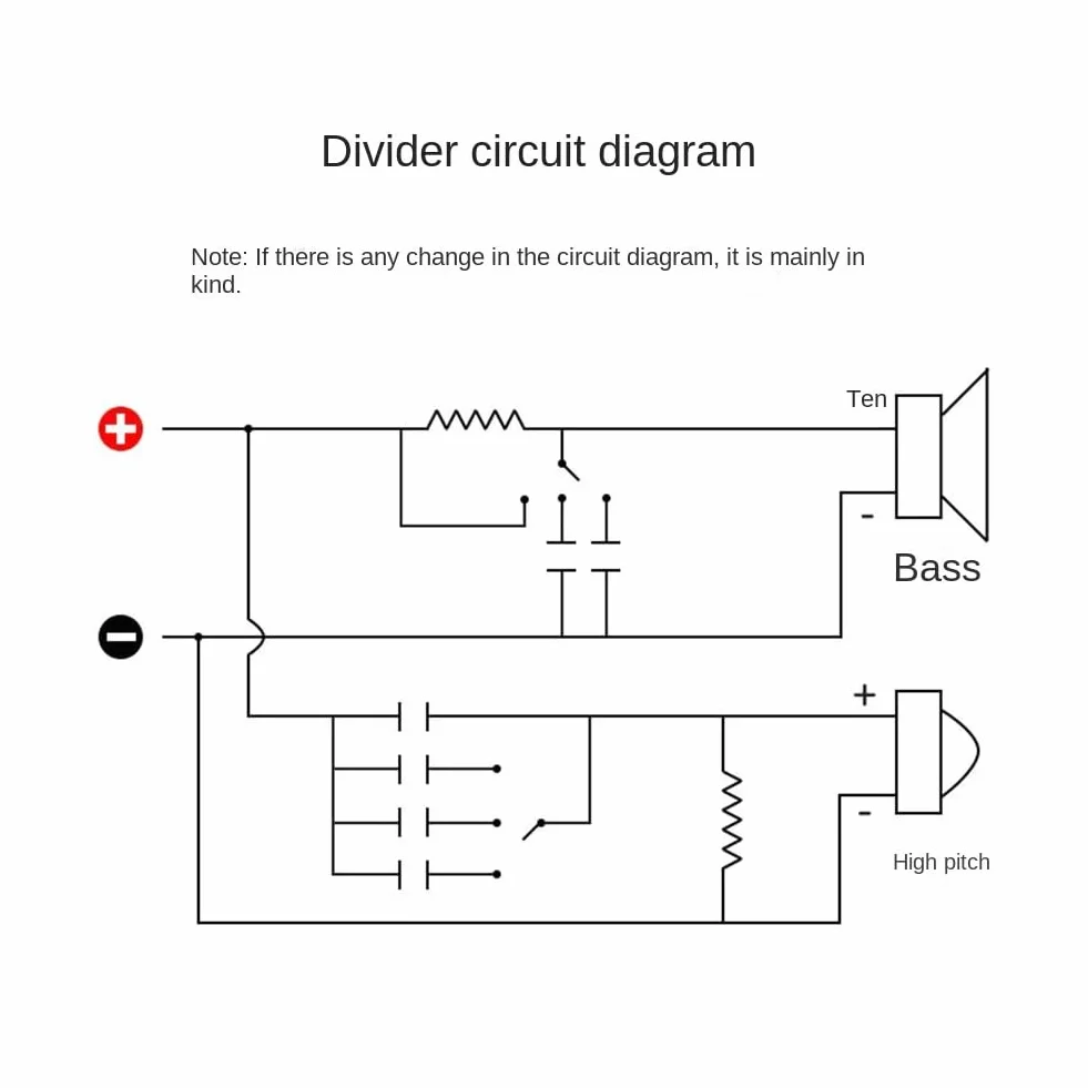 Melairo 2 Voies 350 W Haut-Parleur Filtre Croisé Diviseur de Fréquence pour Bricolage Home Cinéma