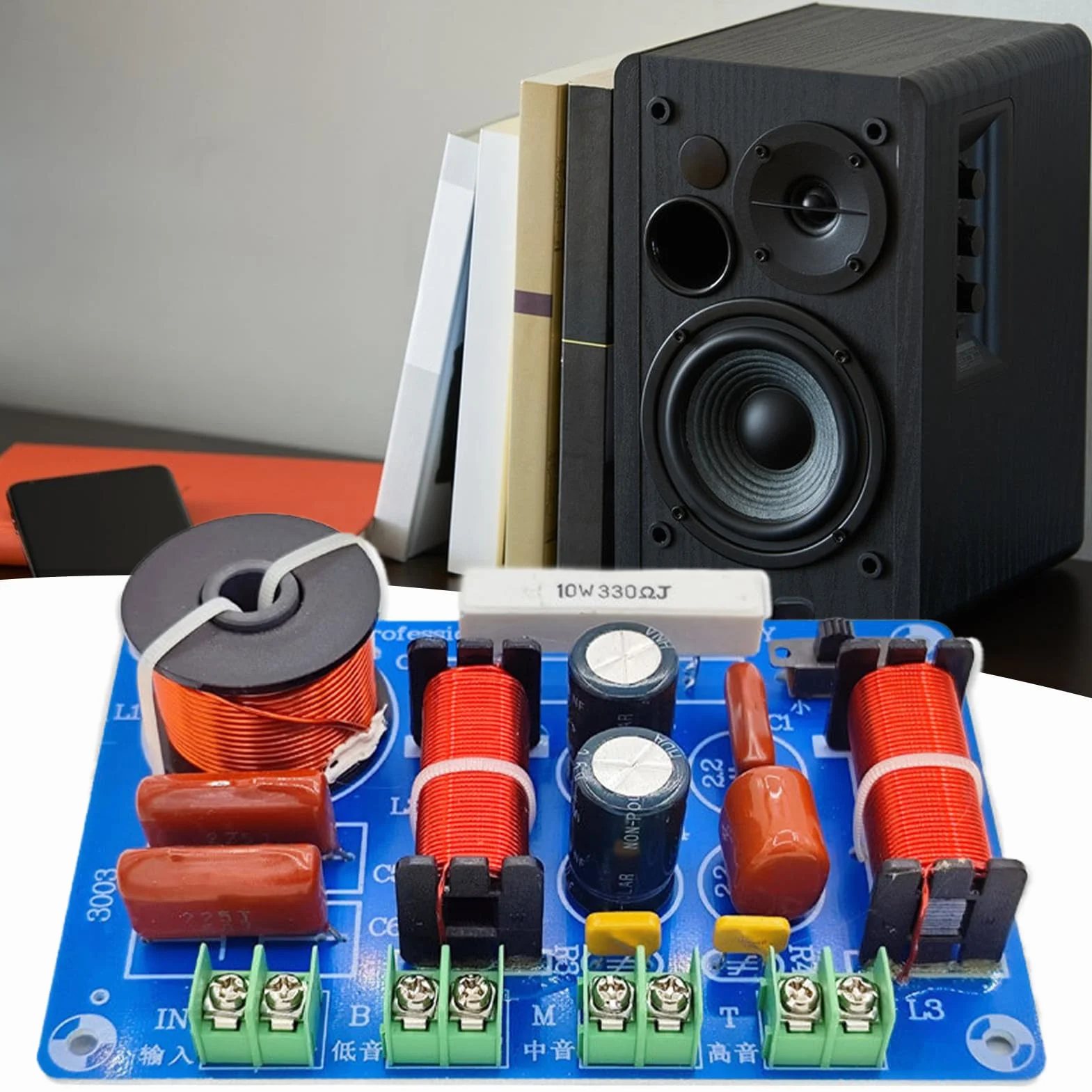 Crossover de fréquences de Haut-Parleur, Filtre Compact pour Haut-parleurs Audio, séparateur de fréquence Compact multivoies Haute Performance pour Une optimisation de la clarté Lors de la