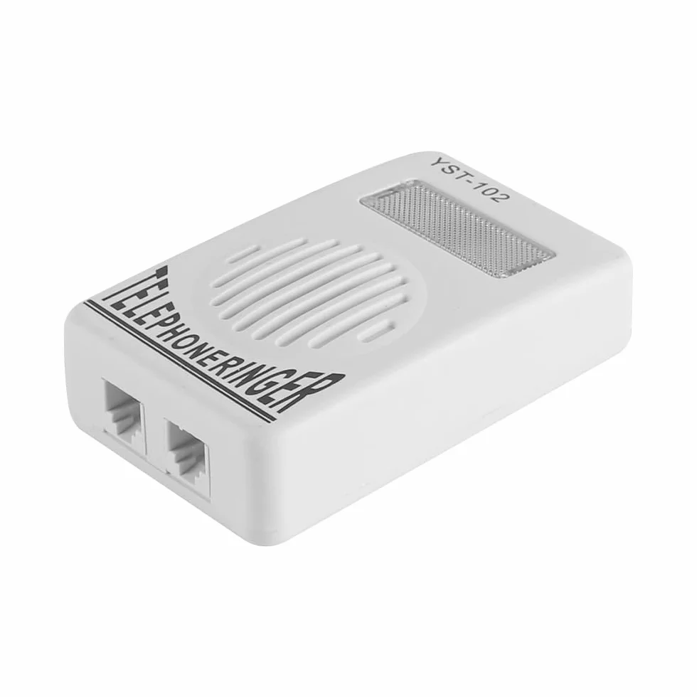 Amplificateur de Sonnerie téléphonique Extra Fort avec lumière stroboscopique, Volume réglable de 60 à 110 DB pour téléphones Fixes/filaires, adapté aux malentendants