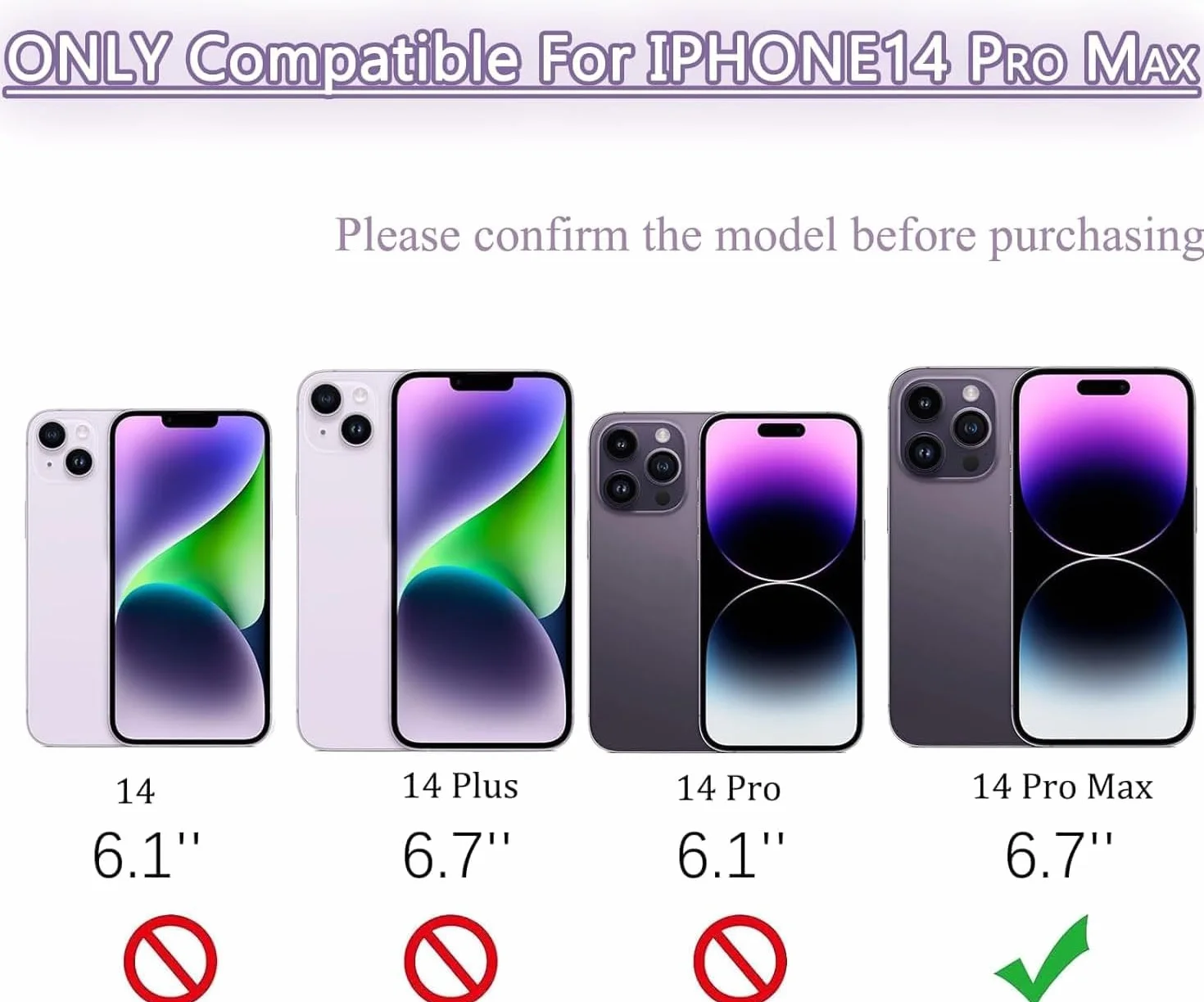 14 Pro Max Verre arrière de Rechange pour iPhone 14 Pro Max 6,7" avec kit d'outils Repar(Violet foncé)