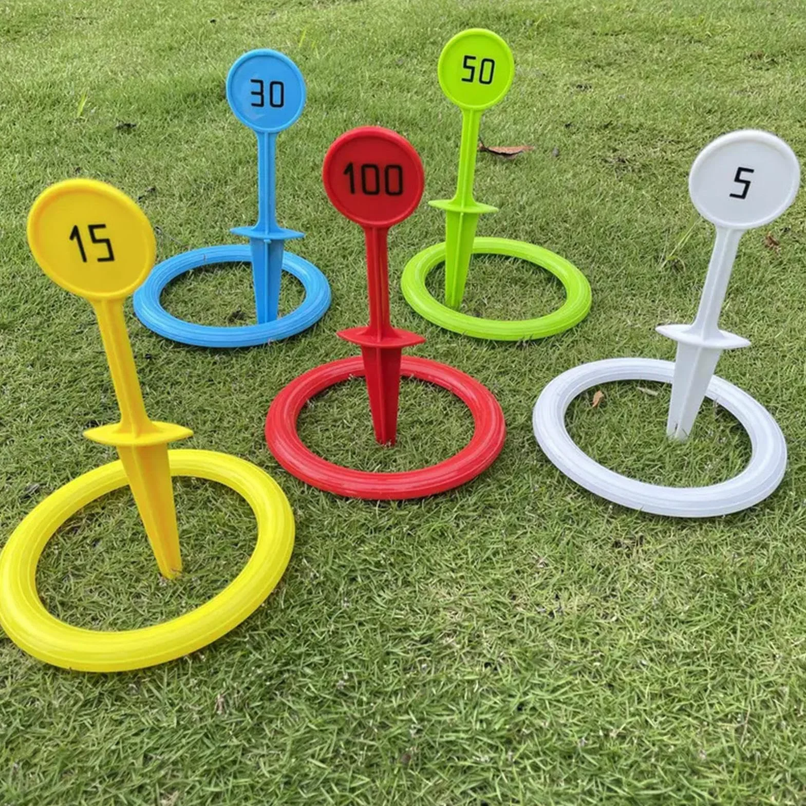 Jeu De Lancer D'anneaux pour Adultes - Jeux Extérieurs Colorés pour Jardin, Accessoire Sportif De Cour