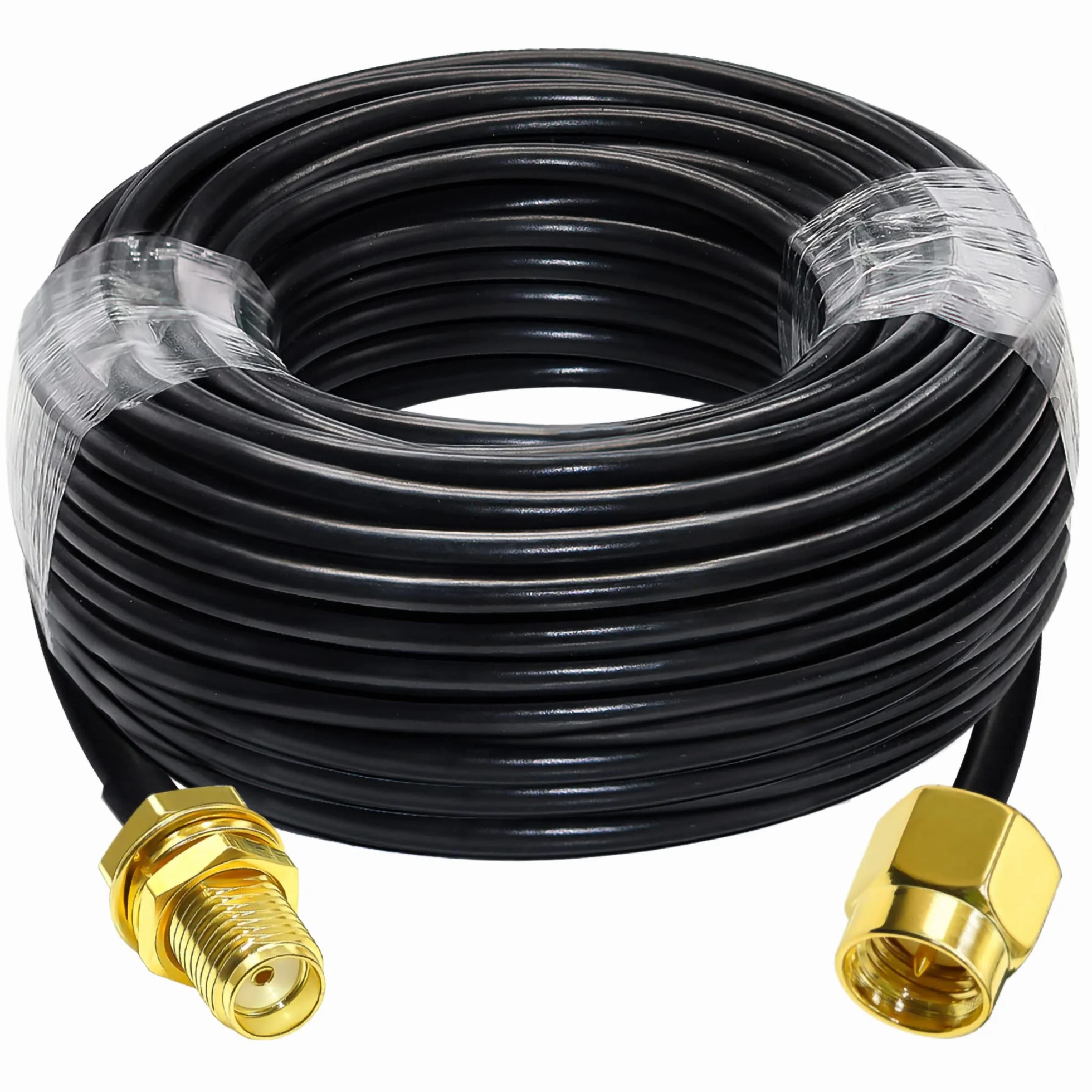 TUOLNK Câble d'extension SMA RG58 65,6 pieds (20 M) SMA mâle à SMA femelle Câble coaxial 3G 4G LTE Antenne WiFi LAN sans fil Câble d'assemblage coaxial RF à faible perte Radio CB