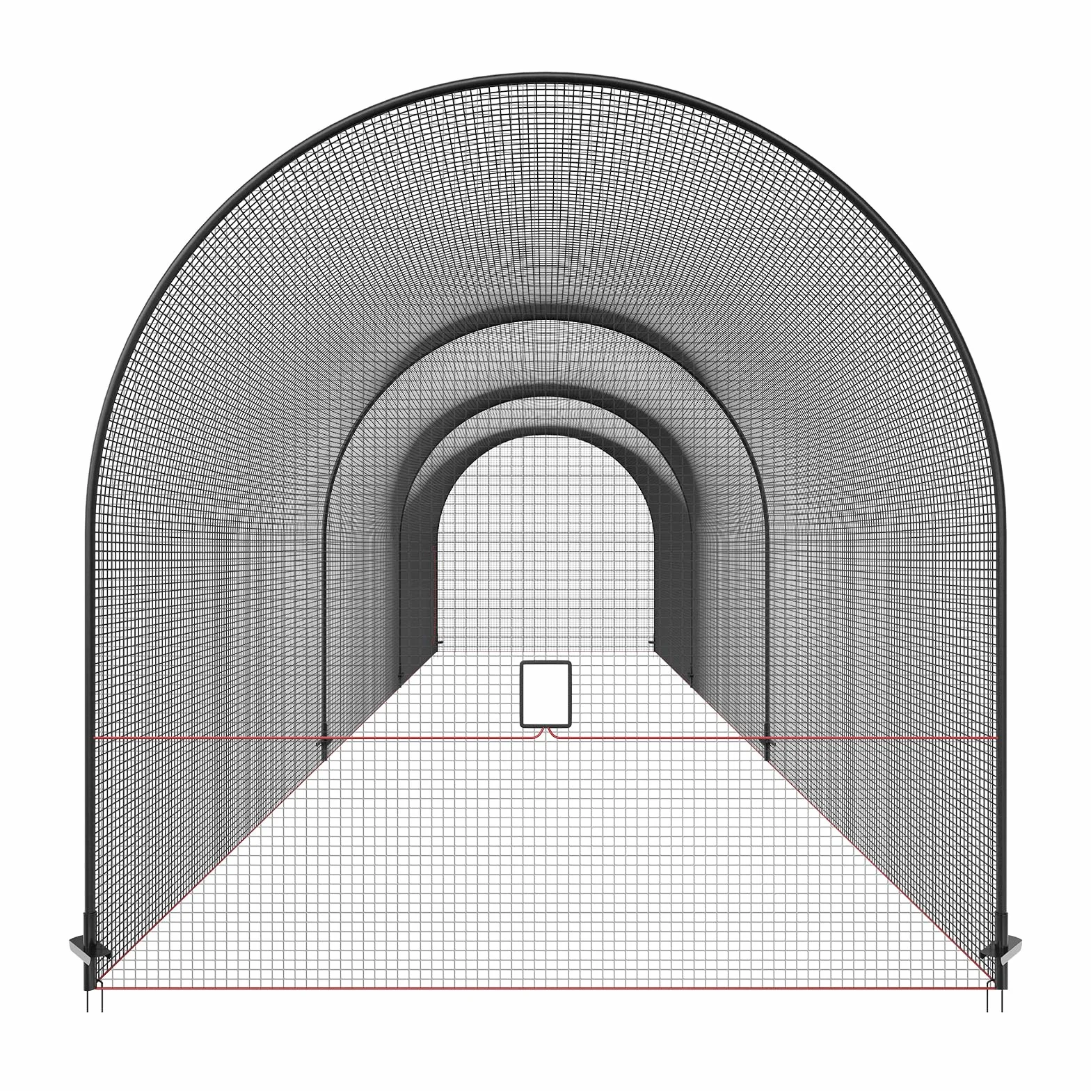 VEVOR Cage de Frappeur 12x3,6x3,6 m Filet d'Entraînement Baseball Softball Poteaux Fibre de Verre Portable