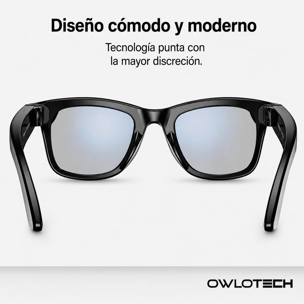 Lens AI Lunettes intelligentes avec appareil photo 32 Mpx, 32 Go, WiFi et Bluetooth, traduction en temps réel, contrôle vocal et tactile, IP65 (verre photochromique)