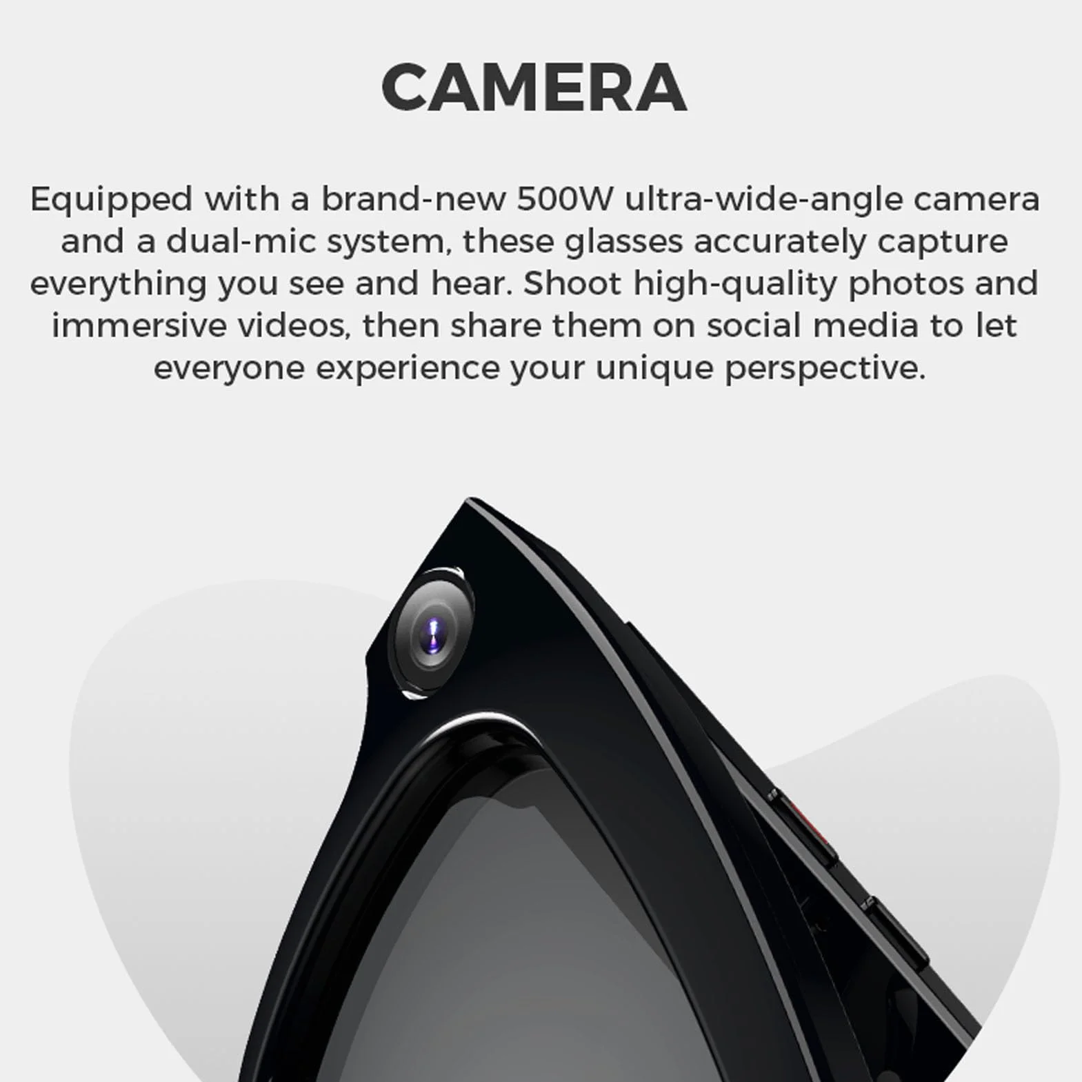 Lunettes Intelligentes, Lunettes de Traducteur Bluetooth AI avec Appareil Photo HD 5MP 1080p, Haut-parleurs, Appel Musical, Traduction 26 Langues (Sunglasses)