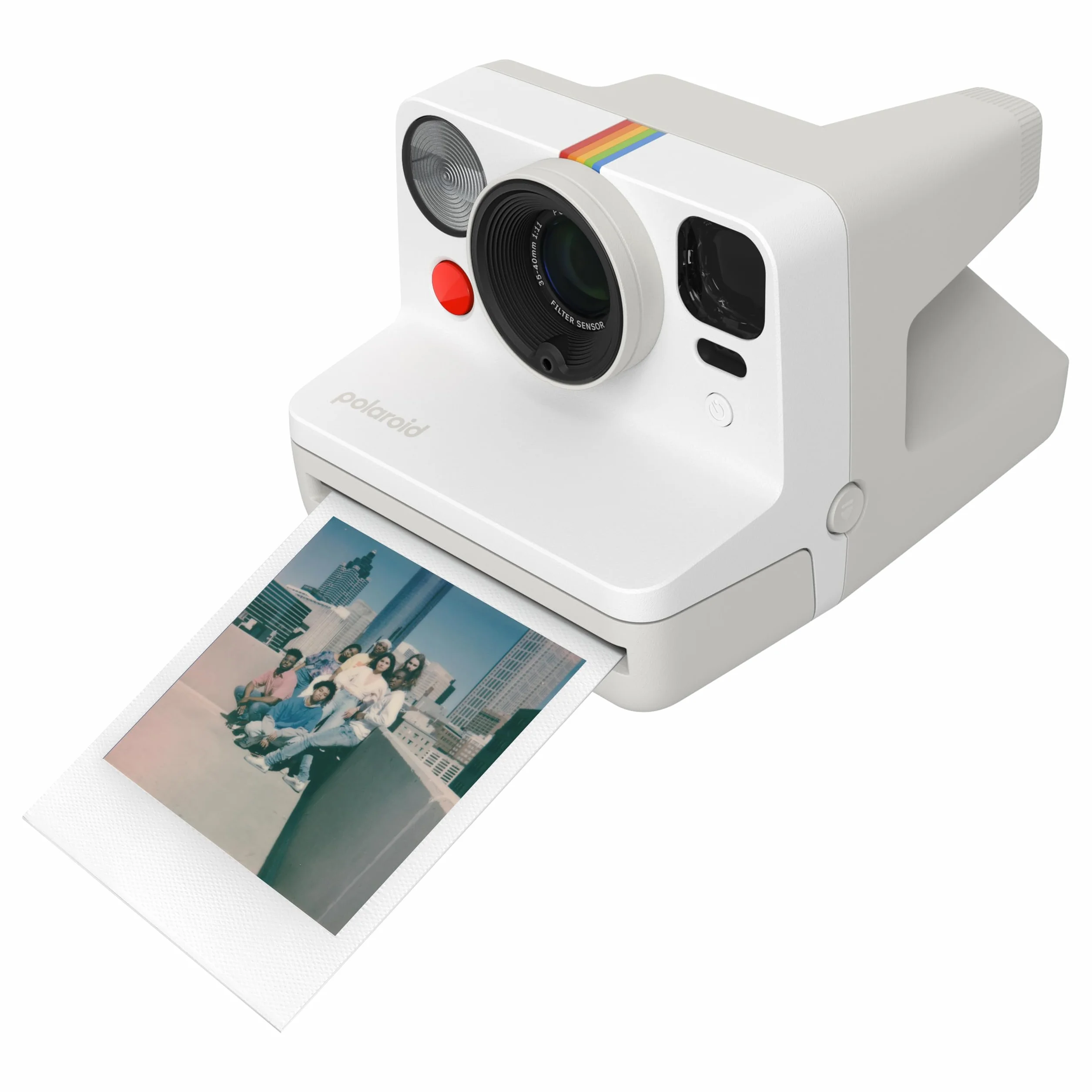 Polaroid Now Gen3 - Pebble White + Color Film Bundle (16 Photos)
