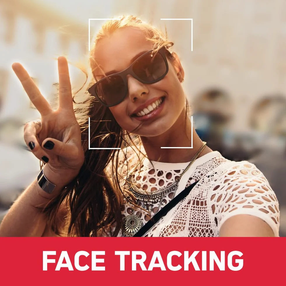 AgfaPhoto Gimbal Realimove MC3X Caméra Stabilisateur 3 Axes 4K Ultra HD Écran Tactile Rotatif 3,5" 20 MP Suivi de Visage Vision Nocturne Grand Angle 120° Wi-Fi Autonomie 170 Min Noir