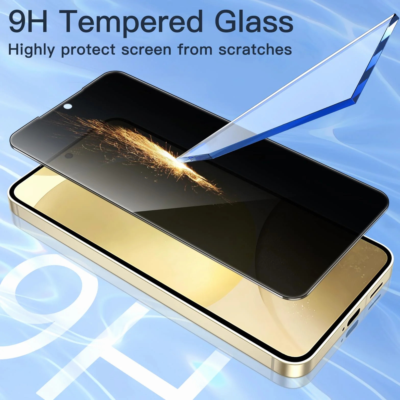 JETech Protection Anti-Espion Verre Trempé pour Samsung Galaxy S24 5G 6,2 Pouces, Lot de 2