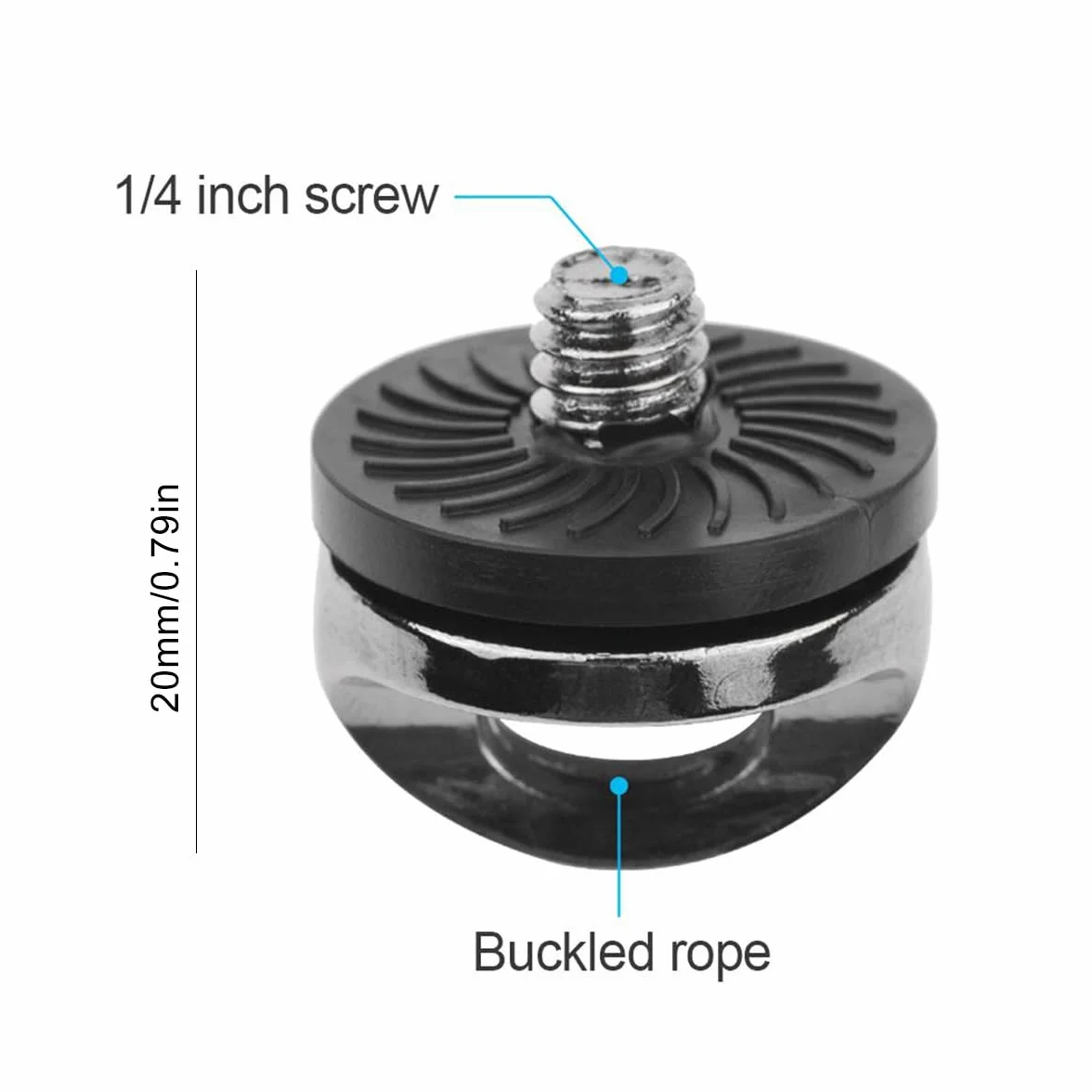 vis Adaptateur pour Sangle Appareil Photo et Caméra, Support à Vis 1/4" 3 Pcs Tokaneit