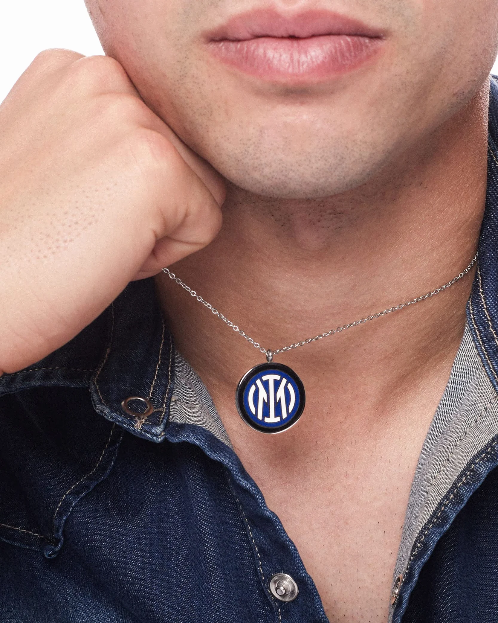 F.C. Internazionale Médaille acier inoxydable homme