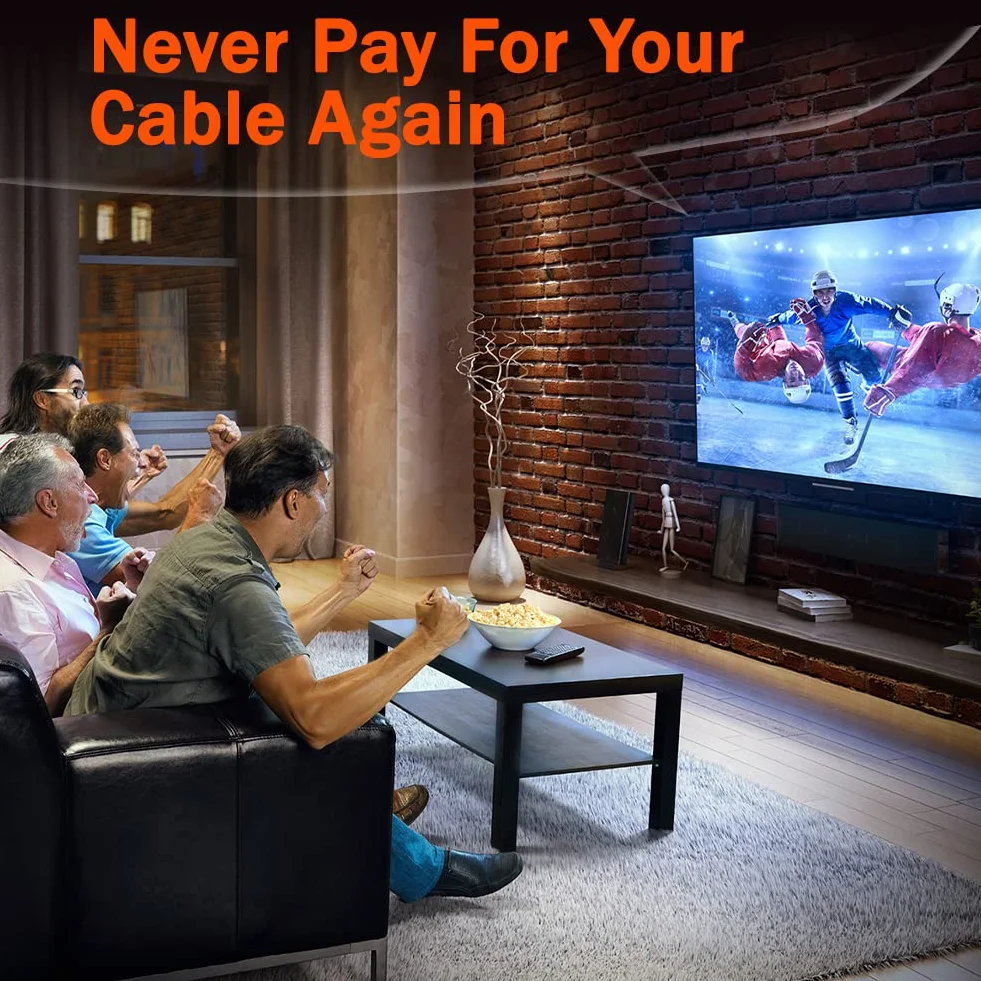 Antenne TV Intérieur Puissante 120km HDTV 4K 1080P Antenne TNT Interieur pour Chaîne Locale Postuler à Tous Les Téléviseurs