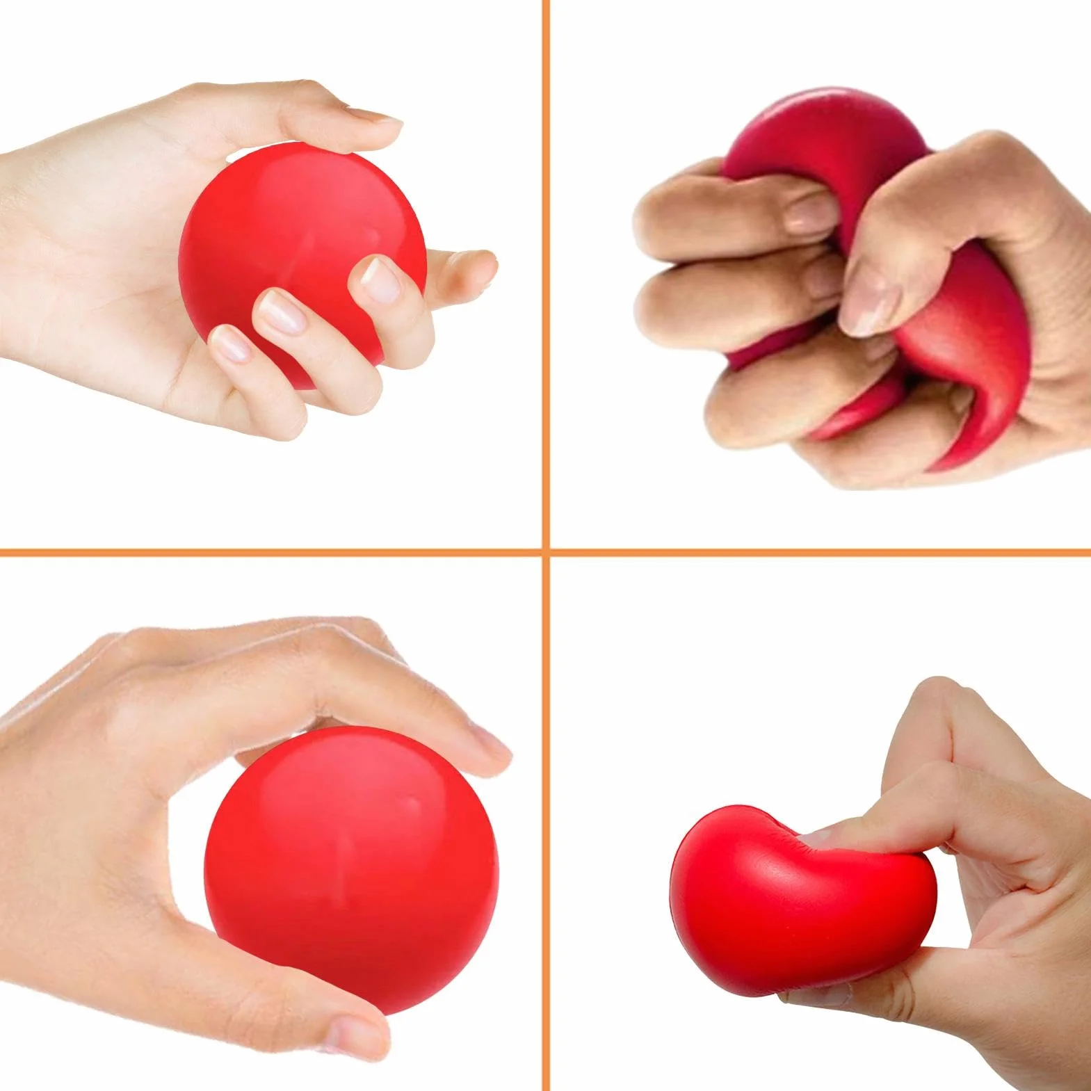 Balles d'exercice de thérapie des mains pour rééducation et renforcement de la poignée