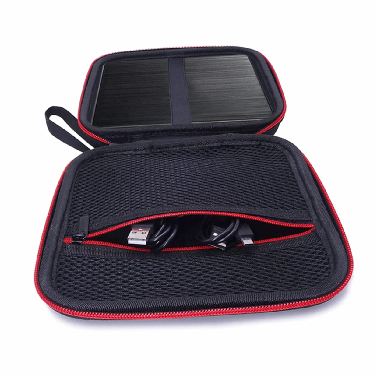 HEMOTON Pochette de Rangement Résistant aux Chocs Toucher Confortable Étui de Protection en Eva Noir Lecteur DVD pour Écouteurs et Câbles USB en Voyage