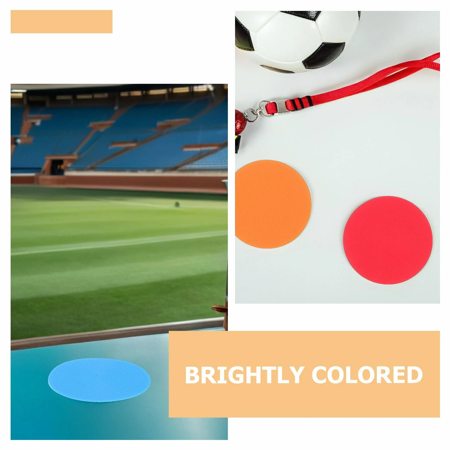 LALAFINA Coupe du Monde 6pcs Marqueurs de Points Football Entraînement en Plastique Antidérapants