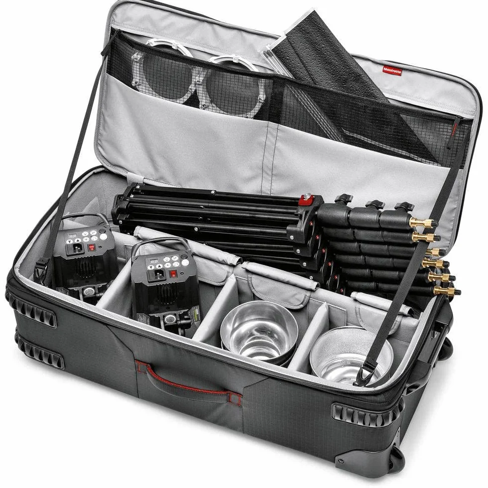 Manfrotto Trolley Pro Light LW-88W V2 Sac à roulettes, Grand Format, pour Equipement d'Eclairage, Convient pour Kit d'Eclairage Complet, Système de Protection, pour Les Photographes et Les Vidéastes