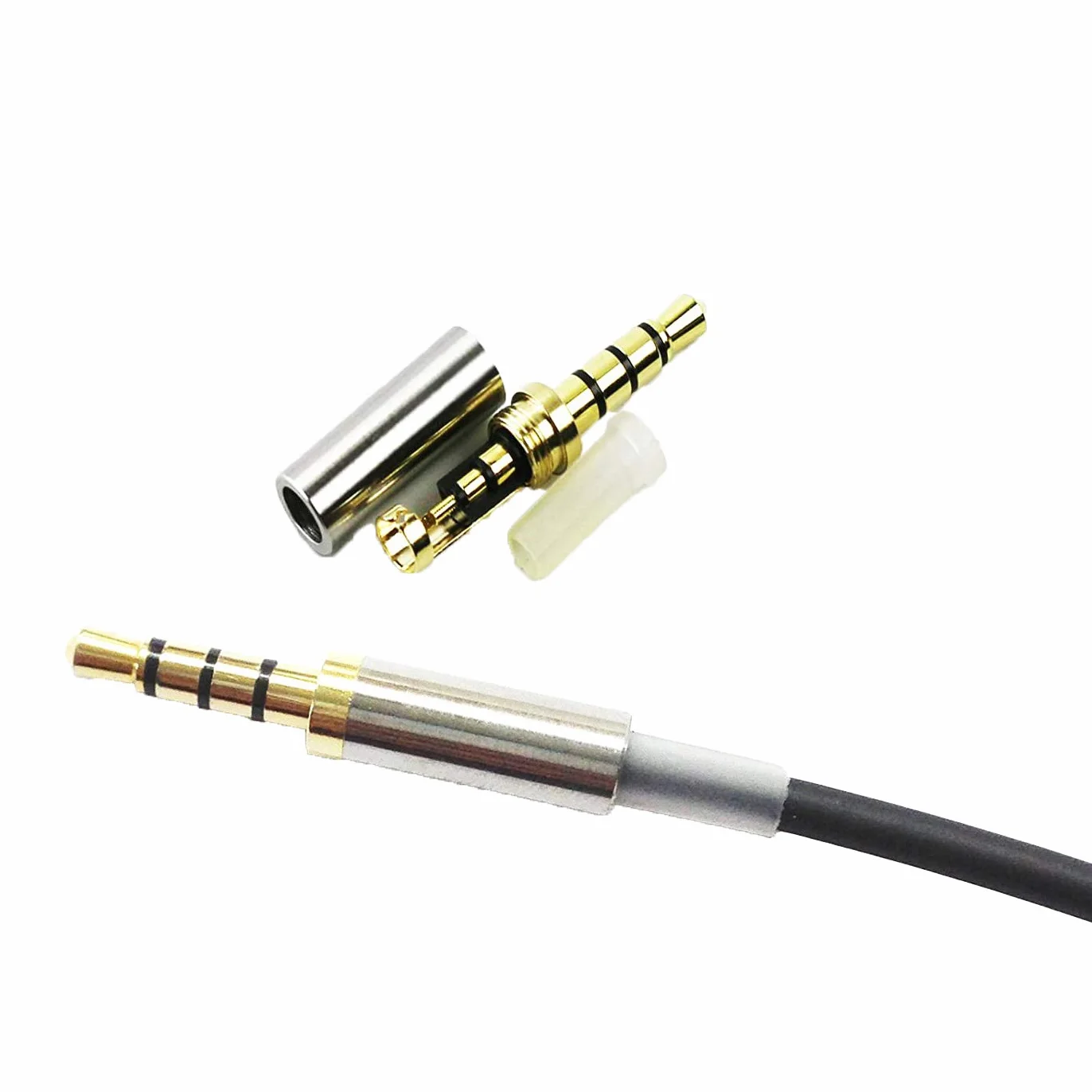 KetDirect Gold 4 Prise jack mâle 3,5 mm métallique à souder et ressort