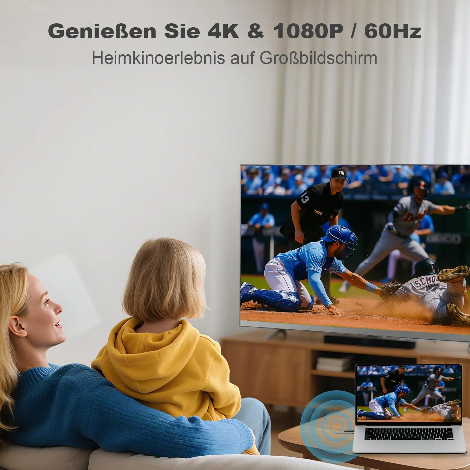 Émetteur et récepteur HDMI sans Fil 4K 1080P Extension HDMI 2,4G/5,8G Portée 100FT Plug & Play