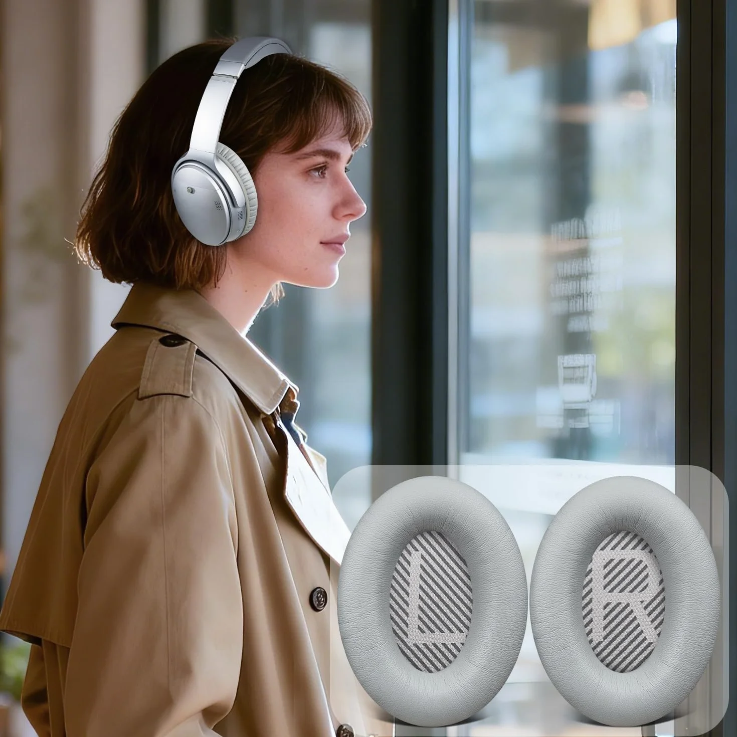 SoloWIT® Oreillettes de Remplacement pour Bose QuietComfort 35 QC35 QC35 II Casque Circum-aural