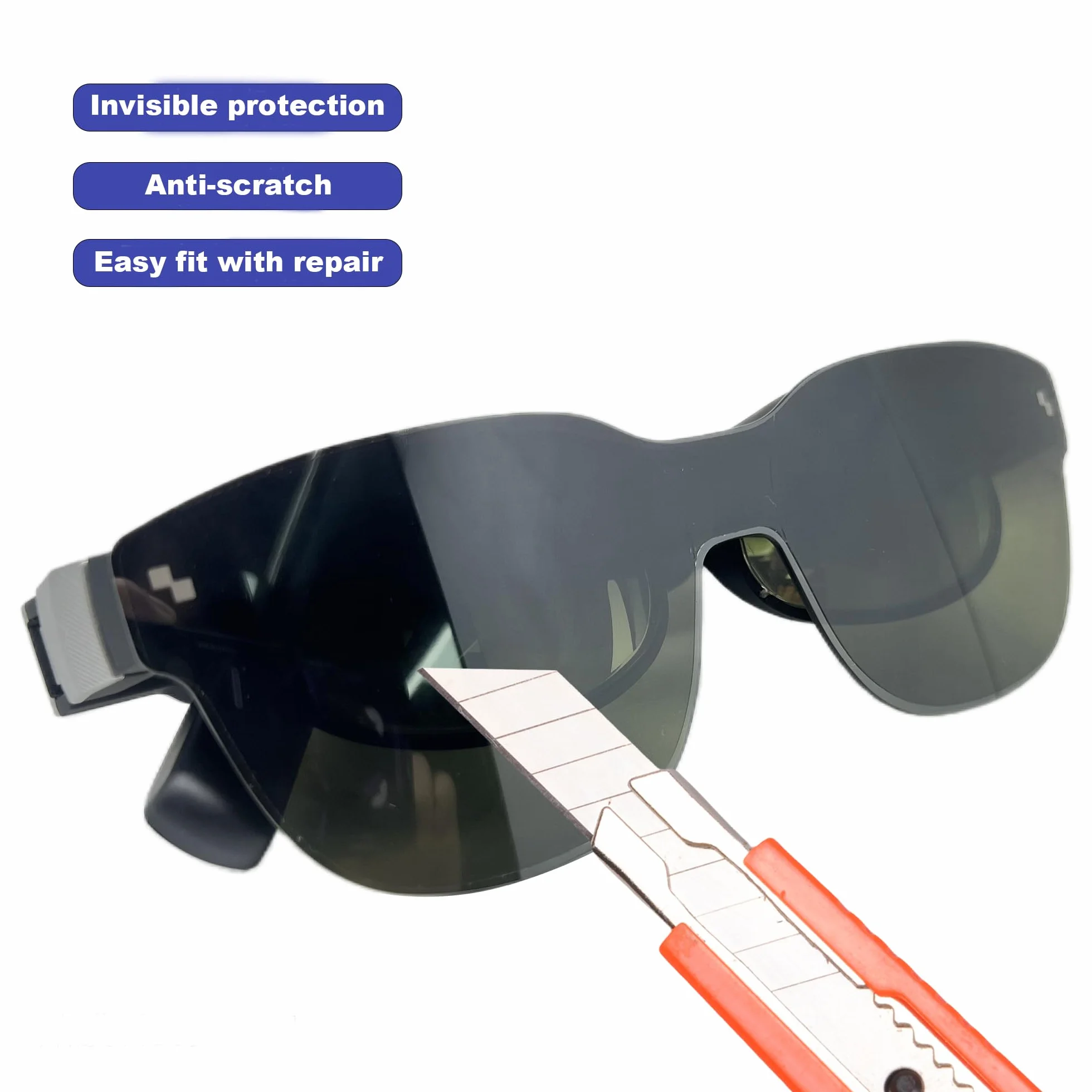 Applicable pour RayNeo Air2 / Air2s / Air3s / 3s Pro Ensemble De Film Protecteur Anti-Rayures Haute Définition Film De Lentille En PET Avant Accessoires De Lunettes Ar (pour RayNeo Air3s/3s pro)