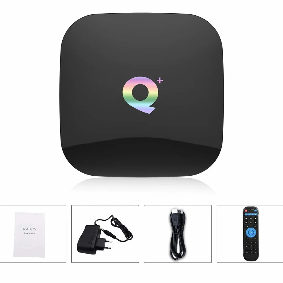 Android TV Box Q Plus 10.0 2GB RAM 16GB ROM H616 Quad Core Cortex-A53 6K 3D 2.4GHz WiFi 10/100M Ethernet