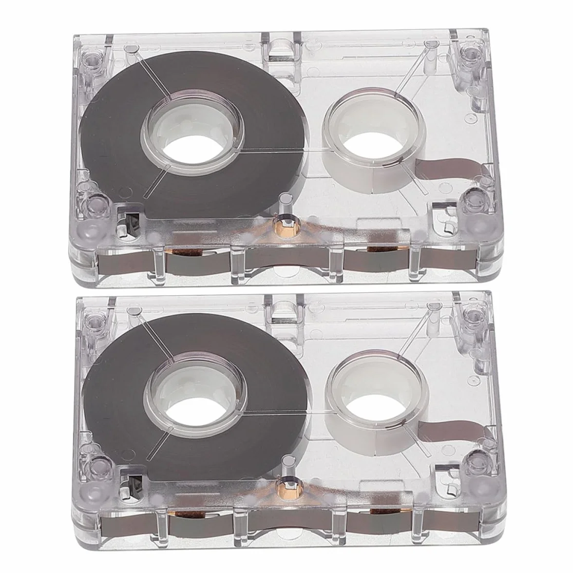 Mipcase Lot de 2 K7 Audio Vierge Mini Design de 60 en Plastique Cassettes Audio pour L'enregistrement Compactes et Compatibles et Cours de Langue