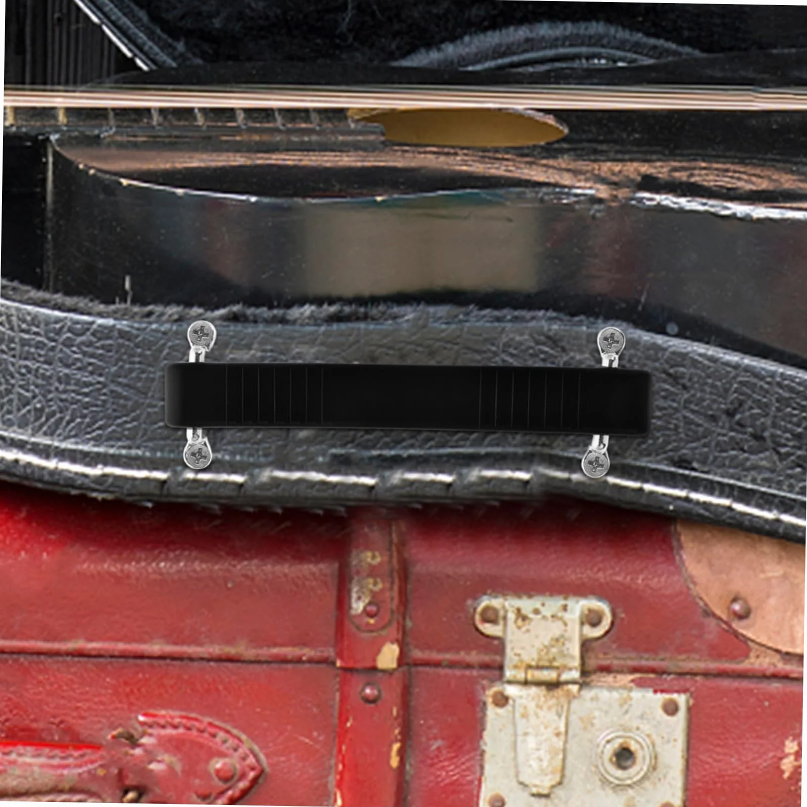 Angoily Poignée De Sangle D’amplificateur en Caoutchouc pour Haut-Parleur, Accessoire Léger Et Robuste, Usage Extérieur, Compatible Guitare Et Enceinte, Couleur Noire, Taille Moyenne