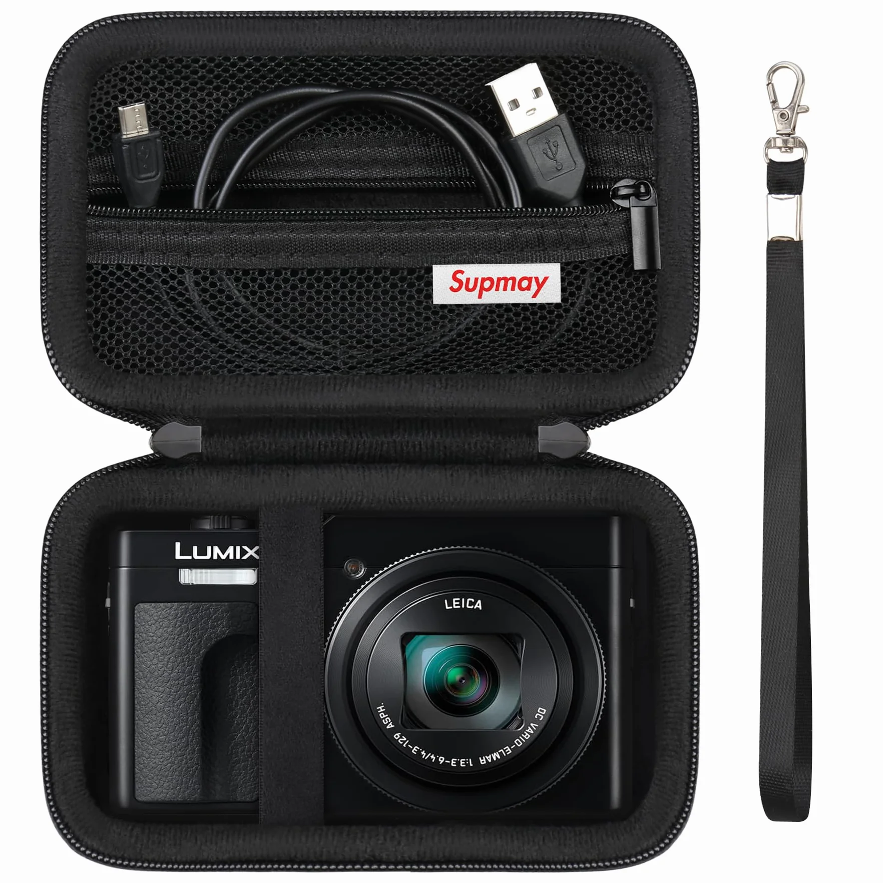 Étui pour Panasonic Lumix TZ99 TZ300 Appareil Photo Compact Zoom Sac de Protection Noir