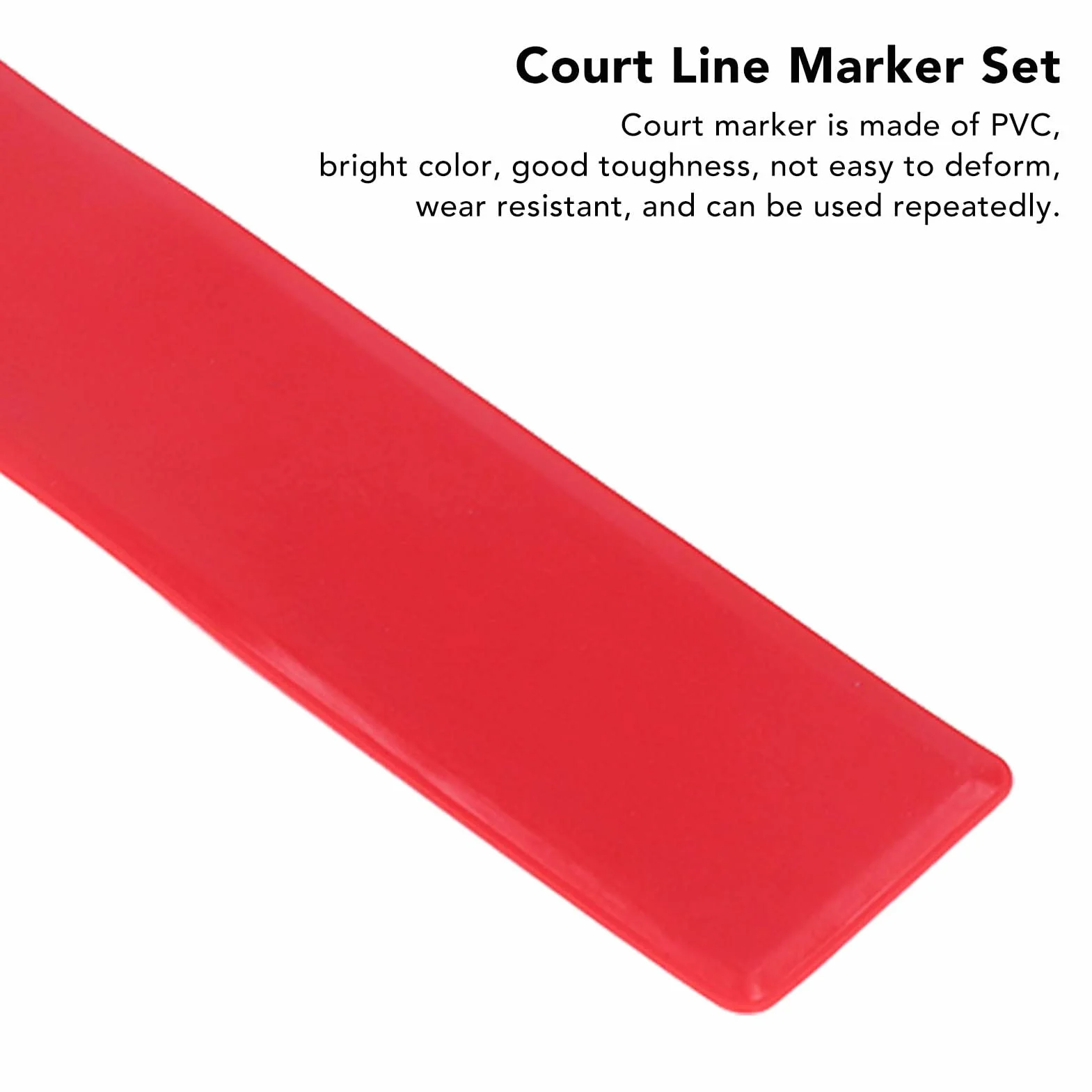 OUKENS Kit de Marqueurs de Ligne de Court, Marqueurs de Point de Tennis, Ligne de Marquage Polyvalente pour Terrain de Basket-Ball