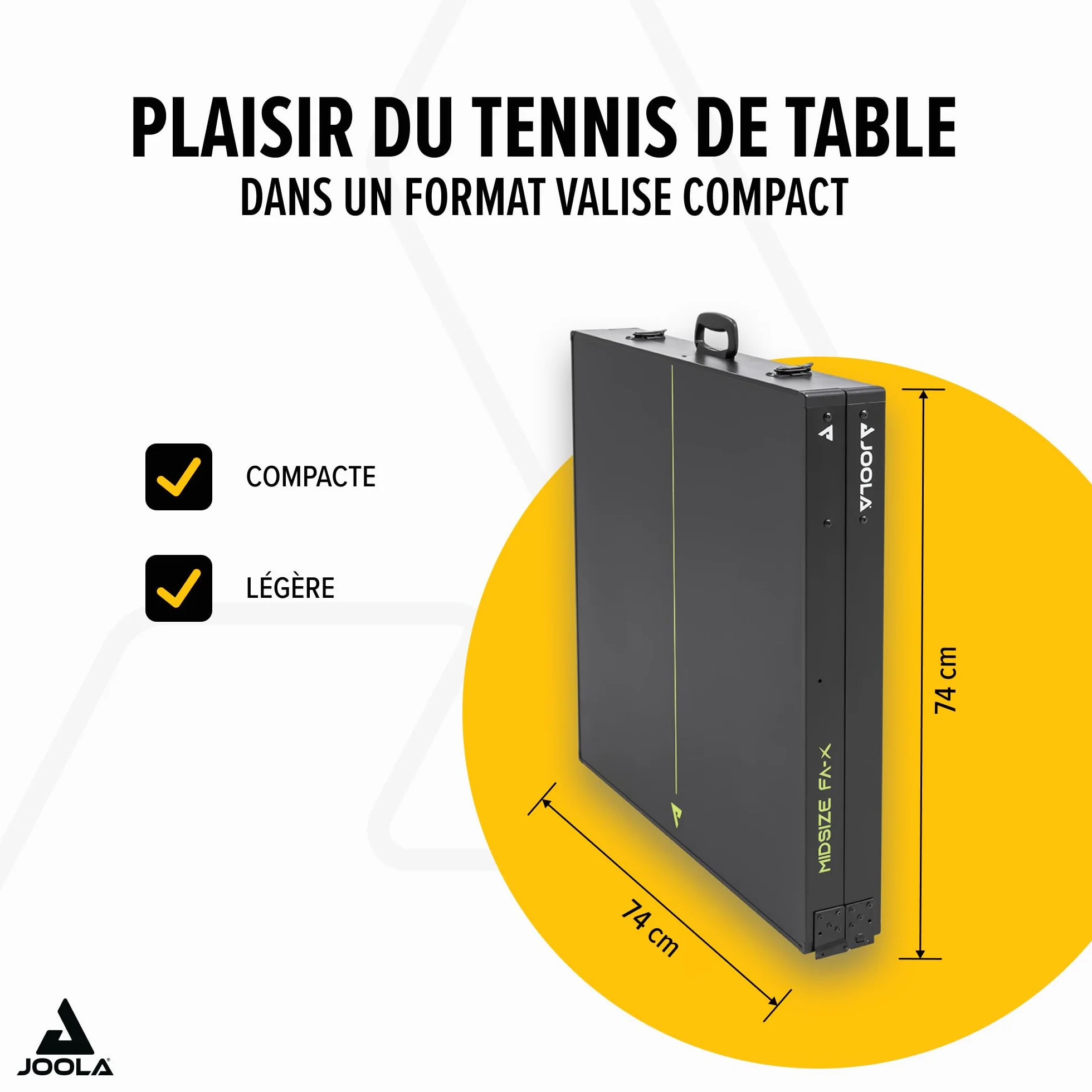 JOOLA Table de ping-Pong FA-X Taille Moyenne Design Valise compacte