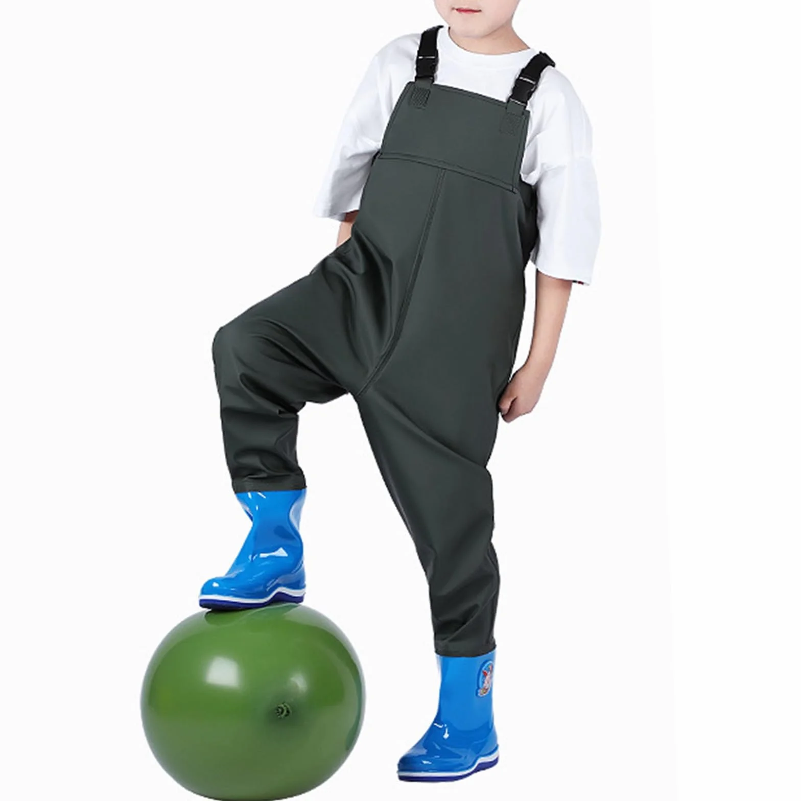 Cuissardes imperméables de pêche pour enfants avec bottes